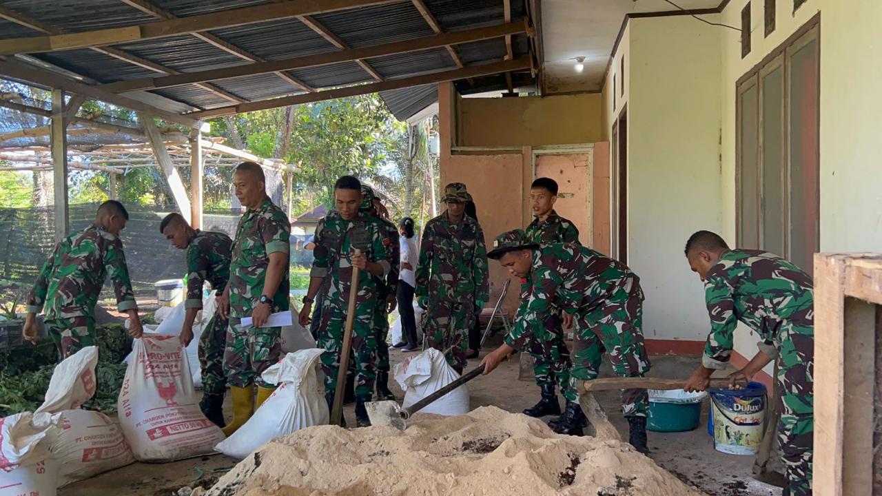 Atasi Kesulitan Pupuk, Yonif RK 732/Banau Manfaatkan Kompos Sebagai Pupuk Bokashi