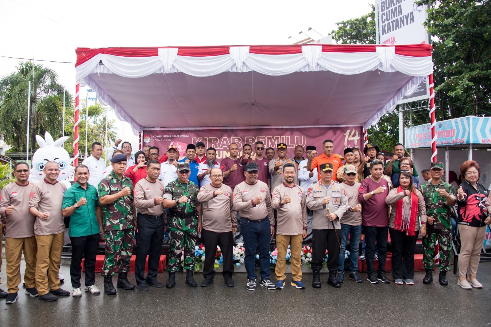 Kasdam Pattimura Apresiasi Deklarasi Pemilu Sebagai Sarana Integrasi Bangsa