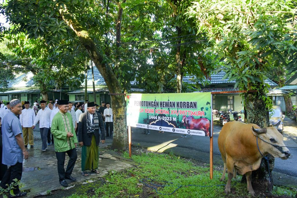 Kodam Pattimura, Gelar Shalat Idul Adha 1444 H dan Pemotongan Hewan Qurban