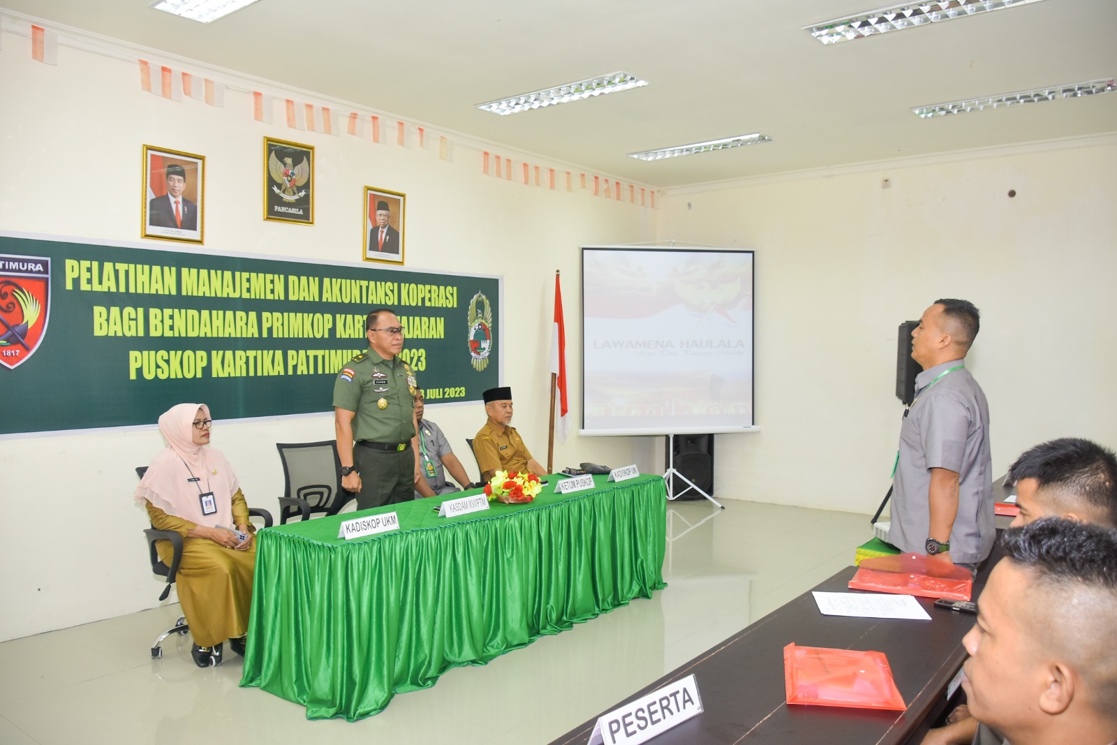 Kasdam Pattimura Buka Pelatihan Manajemen dan Akuntansi Koperasi Bagi Bendahara Primkop Kartika