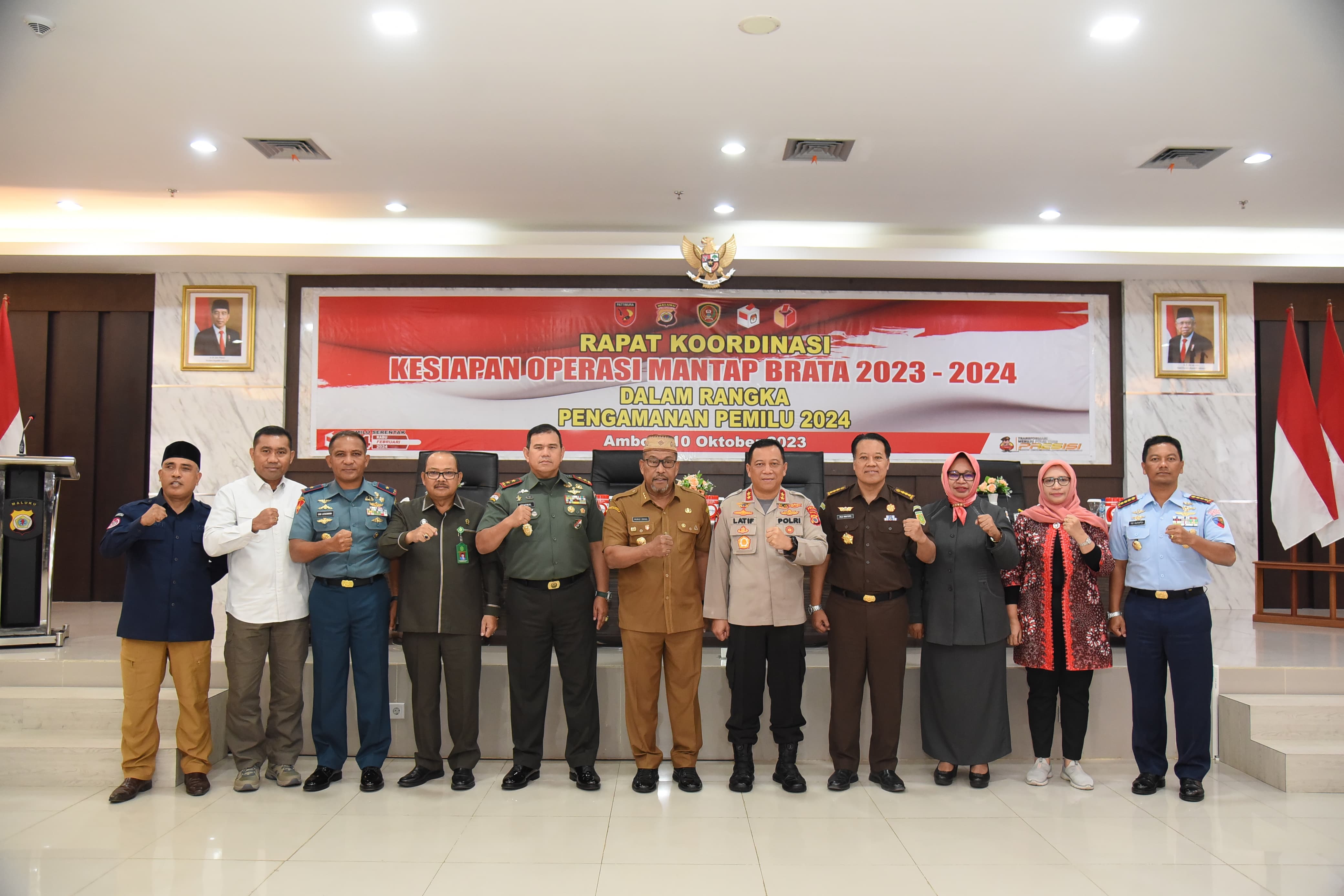 Hadiri Rakor Pam Pemilu 2024, Pangdam: Mari Katong Samua Jaga Maluku Aman dan Harmonis