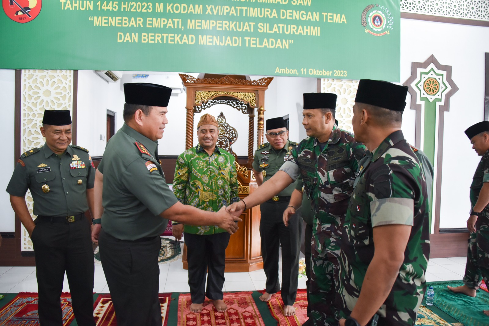 Pangdam Pattimura Ajak Prajuritnya Meneladani Sosok Nabi Muhammad SAW