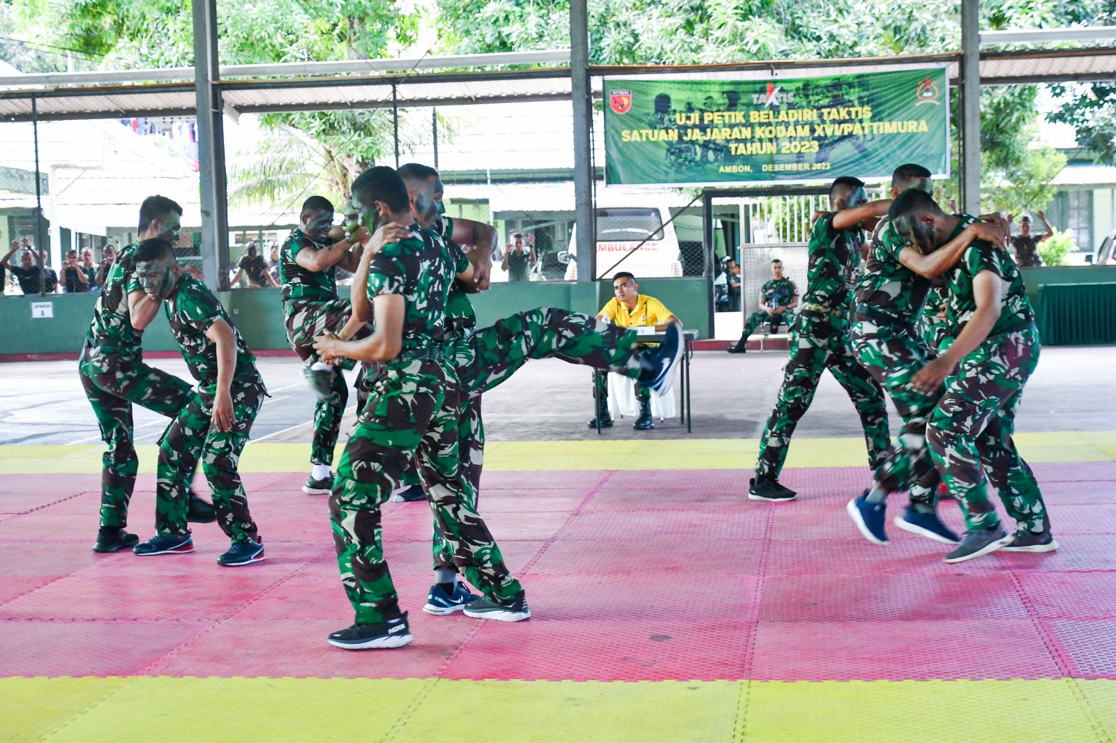 Kodam Pattimura Gelar Uji Petik Beladiri Taktis