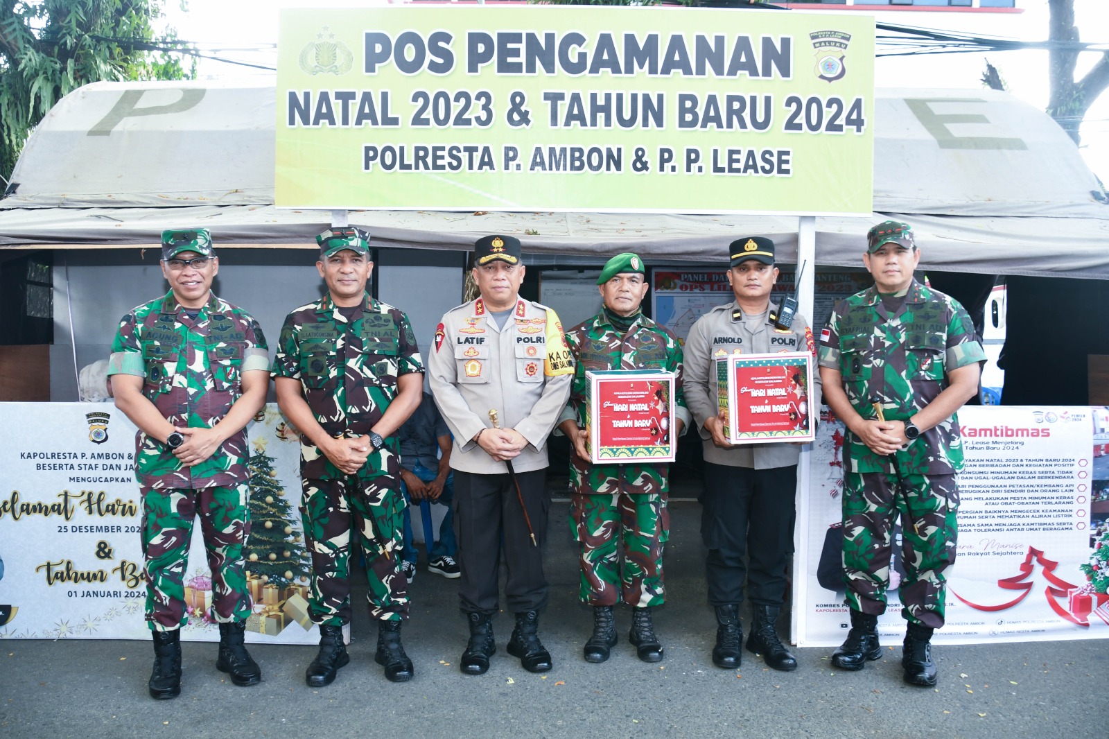 Pangdam dan Kapolda Tinjau Pos Pengamanan Terpadu Nataru