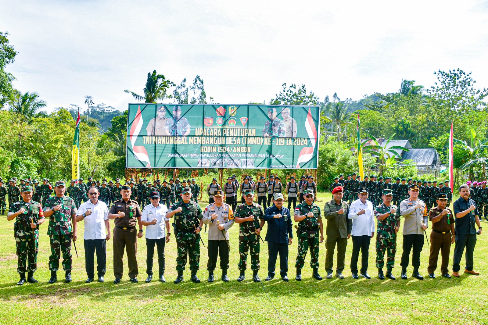 Pangdam Pattimura Tutup Perhelatan TMMD ke-119