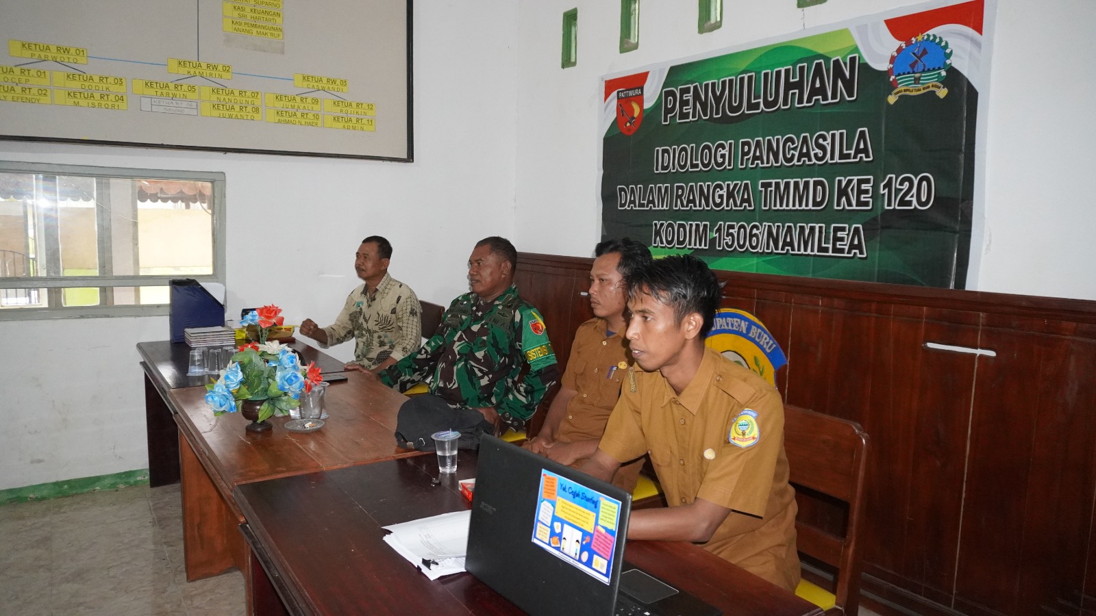 SATGAS TMMD KE-120 KODIM 1506/NAMLEA, BINA MENTAL IDEOLOGI PANCASILA BAGI WARGA SEKITAR