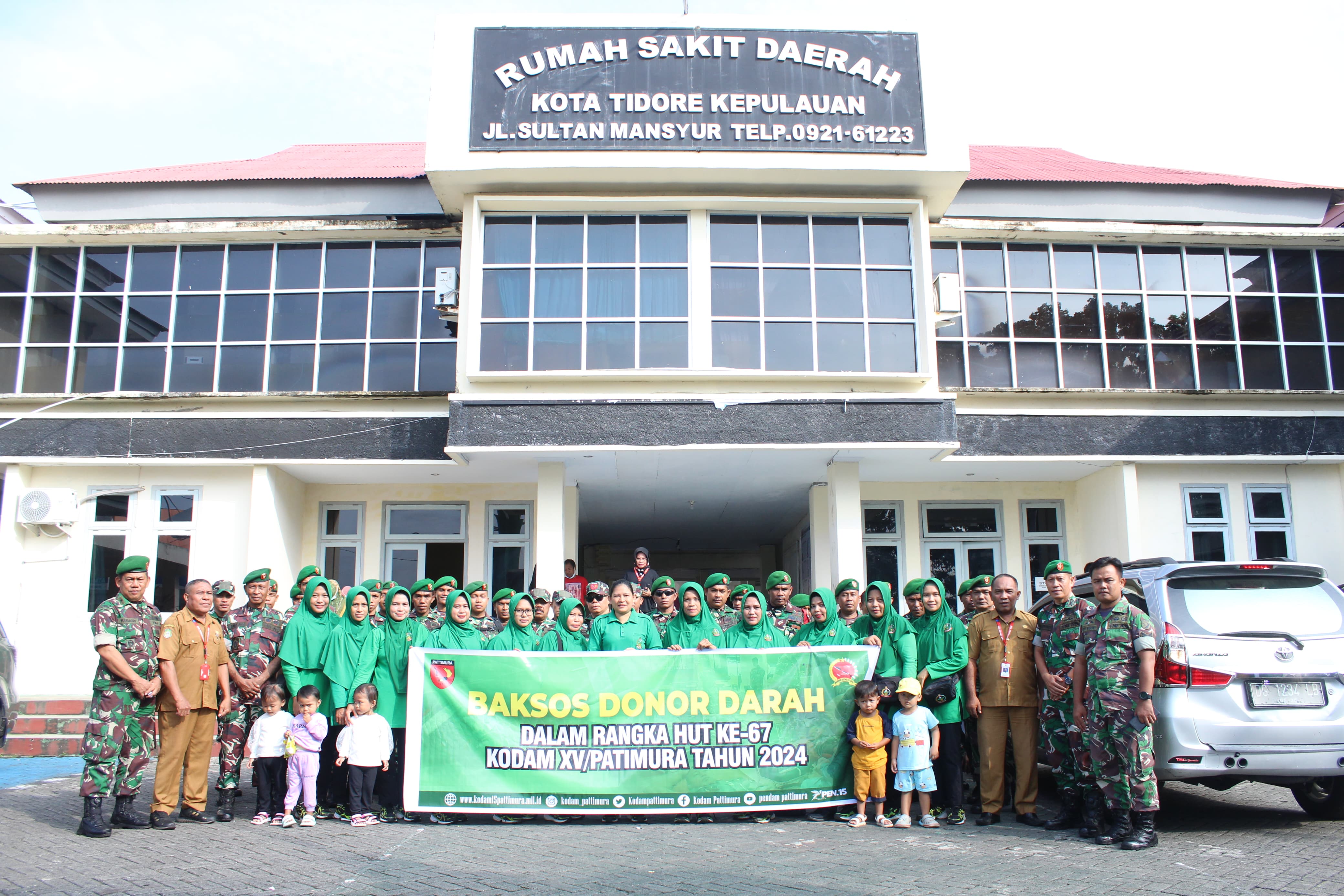 Sambut HUT Kodam XV/Pattimura, Kodim 1505/Tidore Gelar Bhakti Sosial Donor Darah