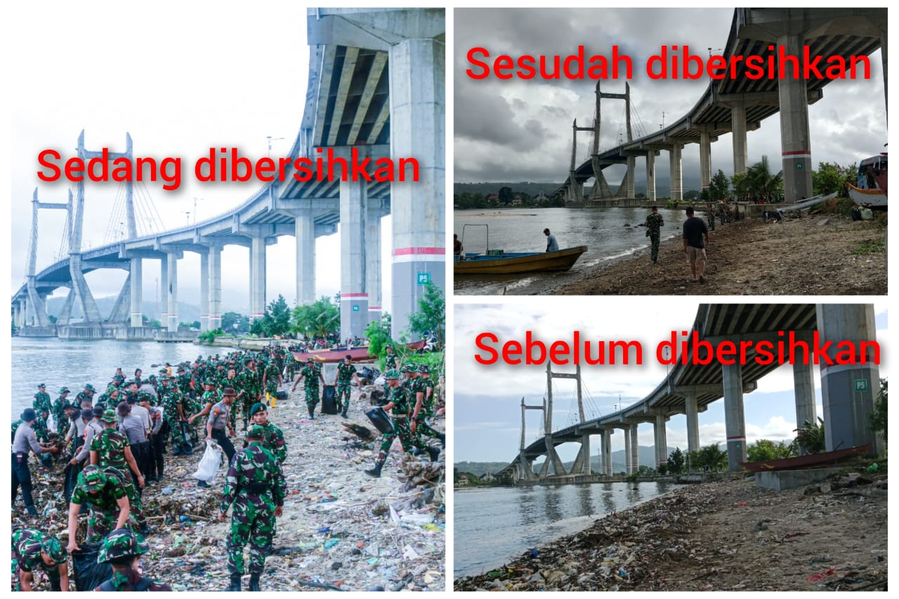 Menyongsong Hari Jadinya Yang ke- 67, Kodam Pattimura Gelar Aksi Bersih Sungai dan Pantai.