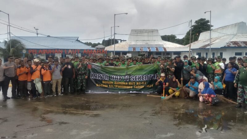 Dandim 1502 Masohi Pimpin Karya Bakti Serentak