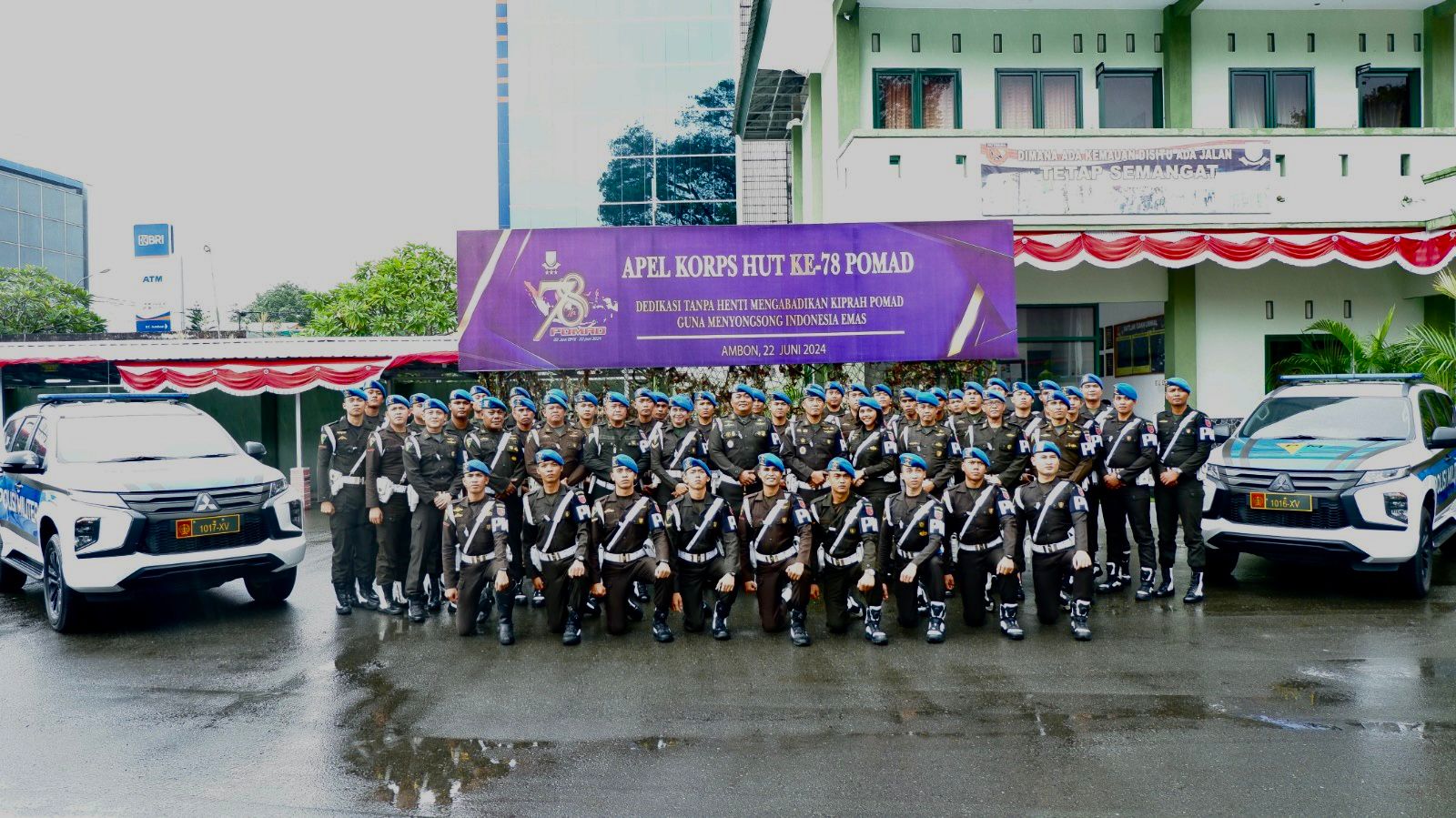 Pomdam XV/Pattimura gelar Apel Korps HUT ke - 78 Polisi Militer Angkatan Darat