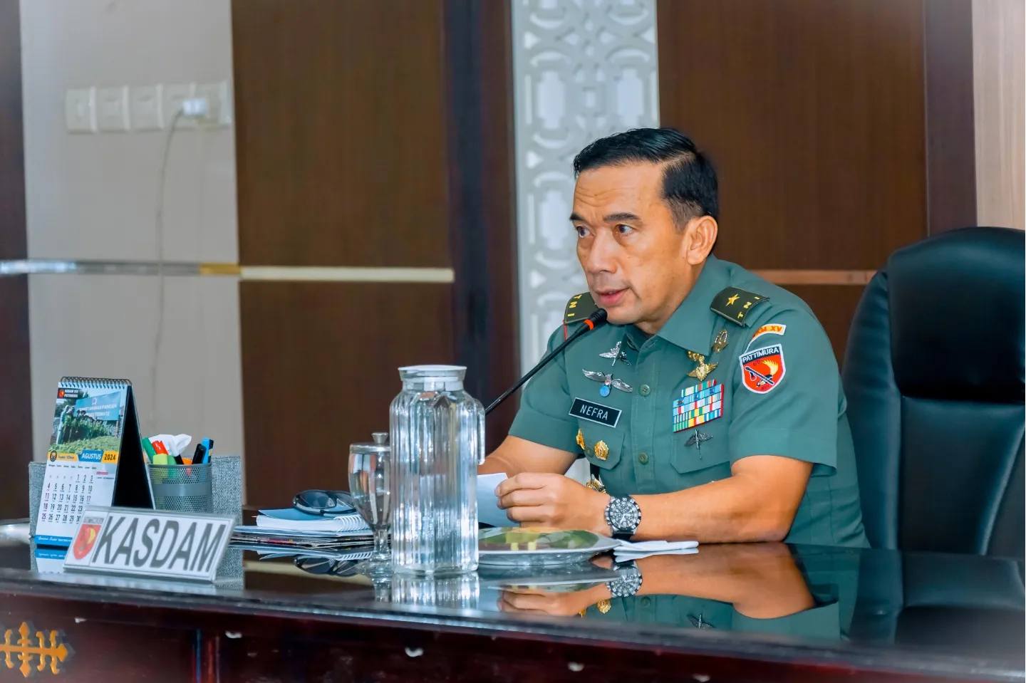 Buka Taklimat Awal Audit Itjenad, Kasdam Pattimura Tekankan Untuk Berikan Data yang Valid.