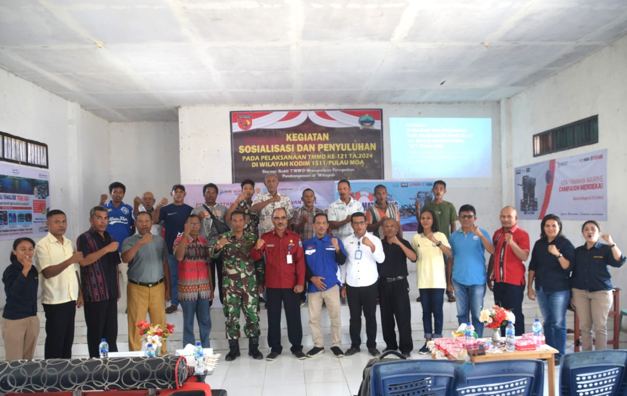Tingkatkan Ekonomi Masyarakat, Satgas TMMD ke-121 Gelar Penyuluhan Kelautan dan Perikanan