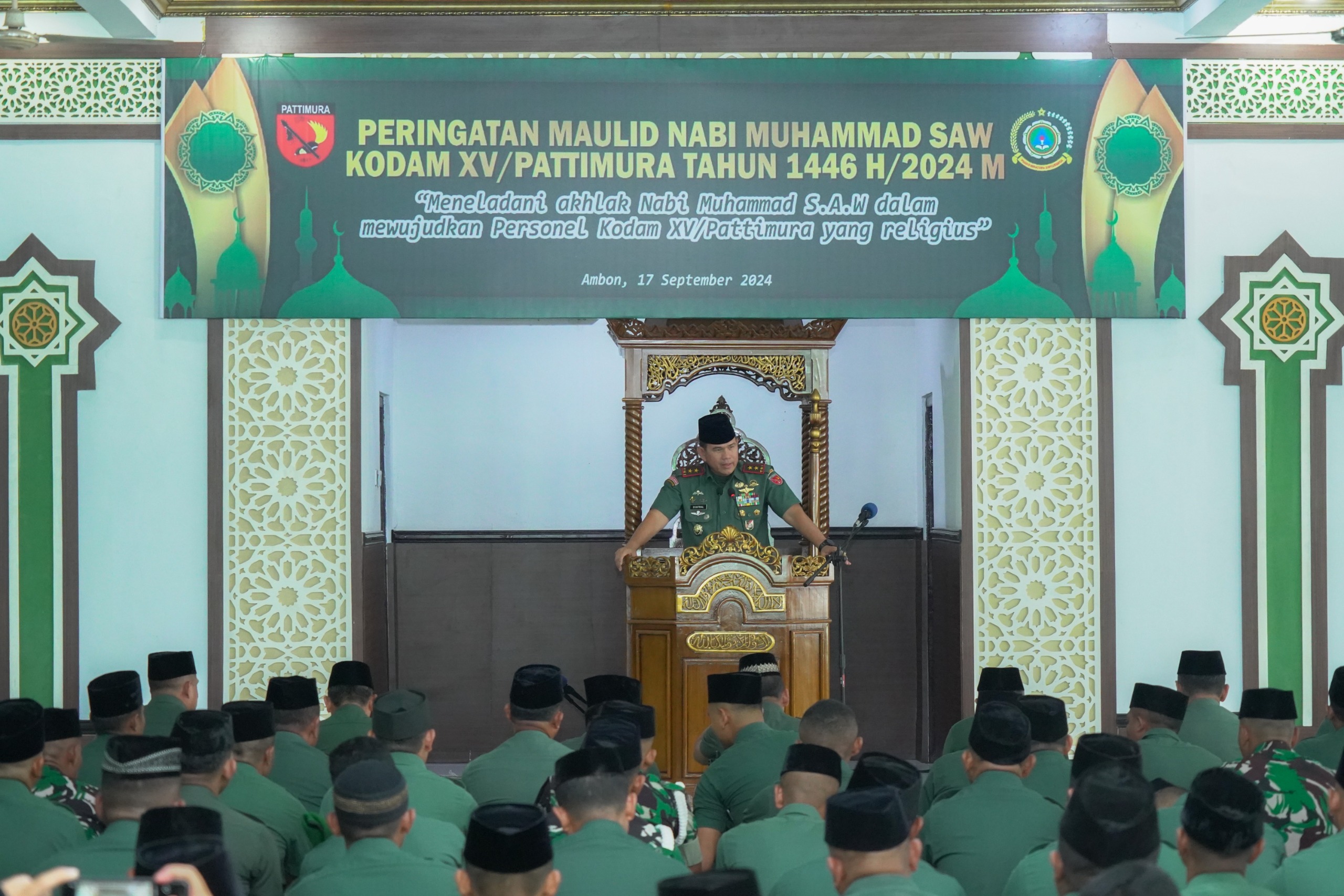 Hadiri Peringatan Maulid, Pangdam: Jadikan Akhlak Rasulullah Sebagai Teladan