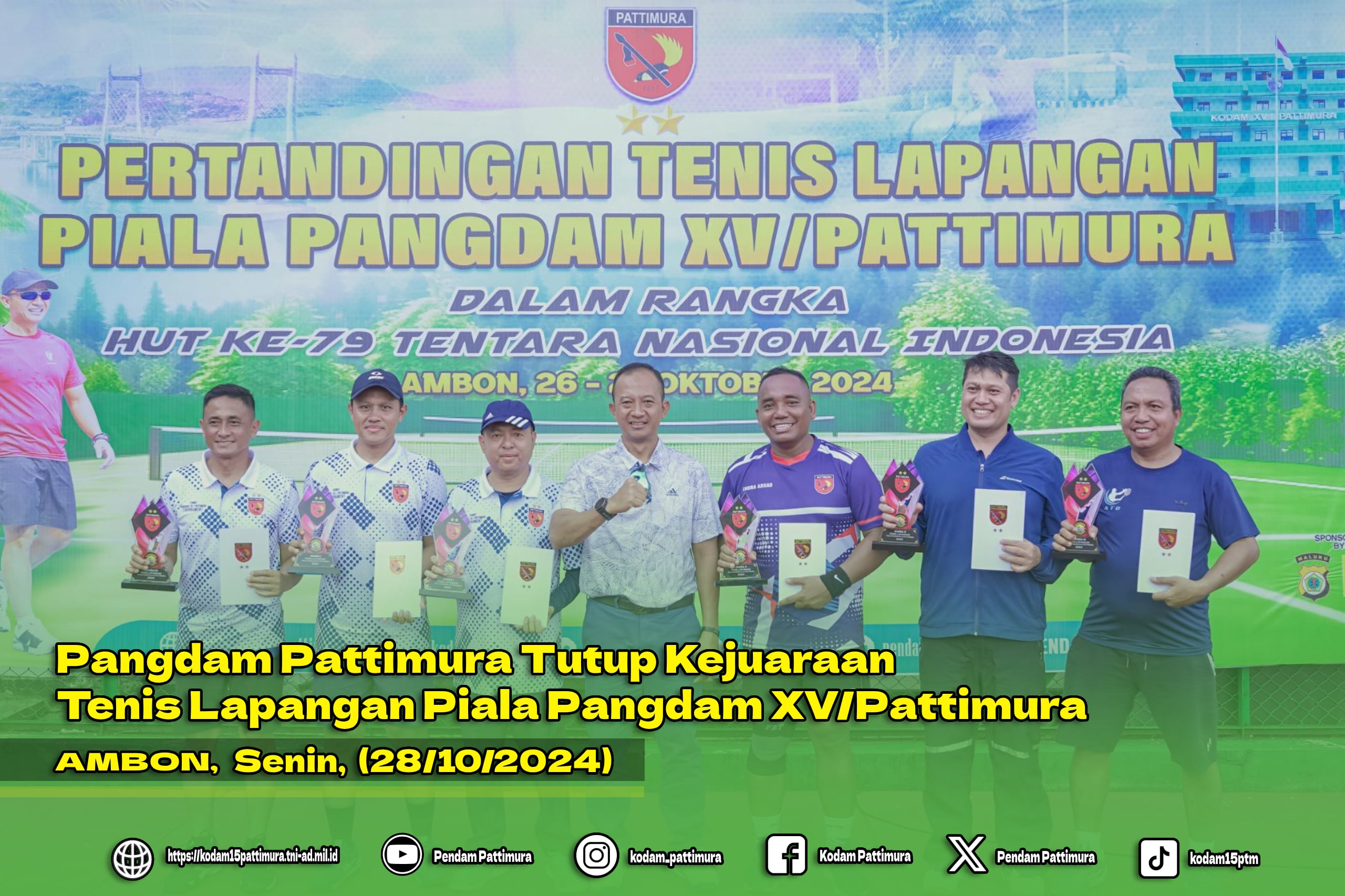 Pangdam Pattimura Tutup Kejuaraan Tenis Lapangan Piala Pangdam XV/Pattimura