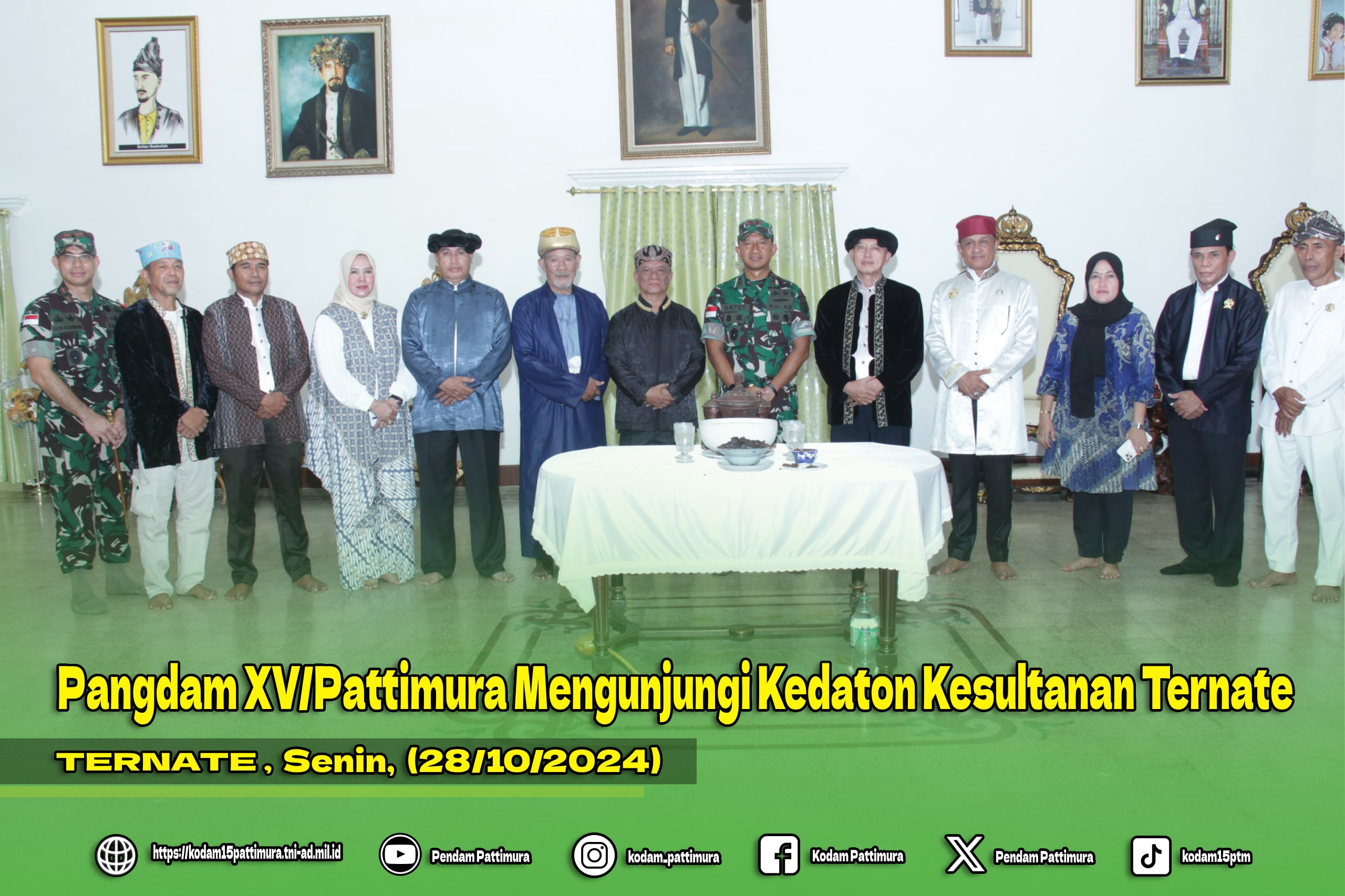 Pangdam XV/Pattimura Mengunjungi Kedaton Kesultanan Ternate