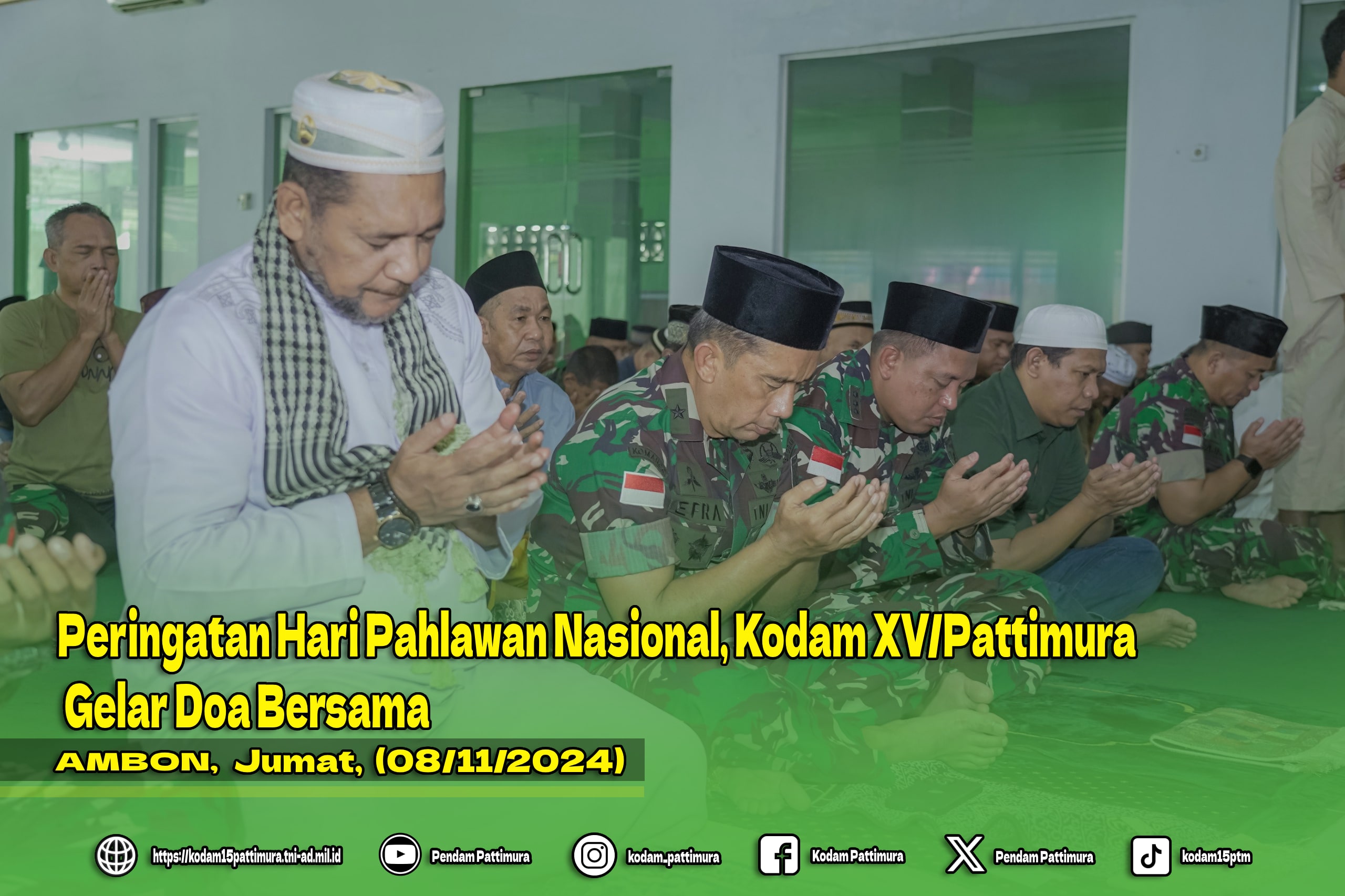 Peringatan Hari Pahlawan Nasional, Kodam XV/Pattimura Gelar Doa Bersama