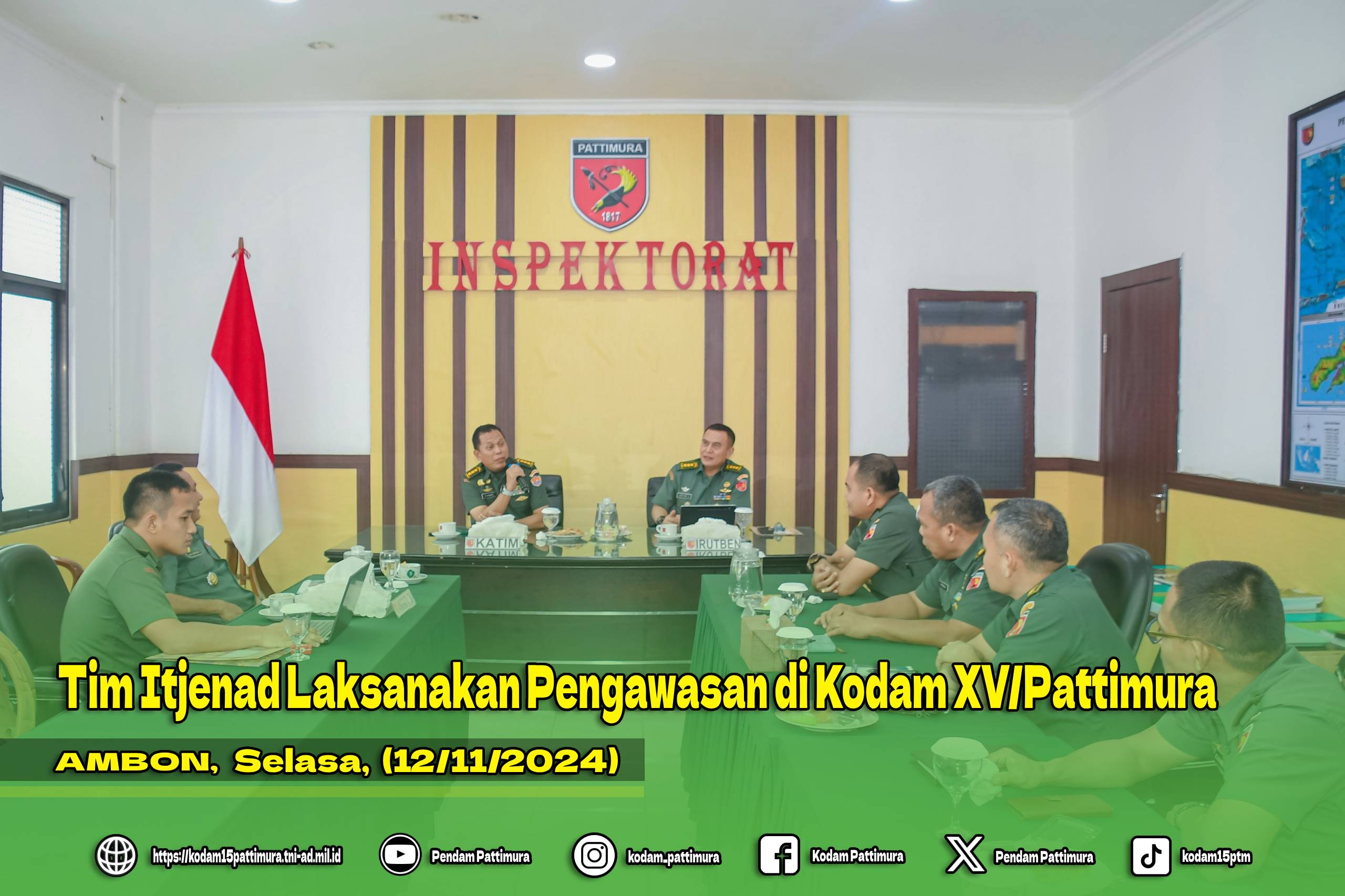 Tim Itjenad Laksanakan Pengawasan di Kodam XV/Pattimura