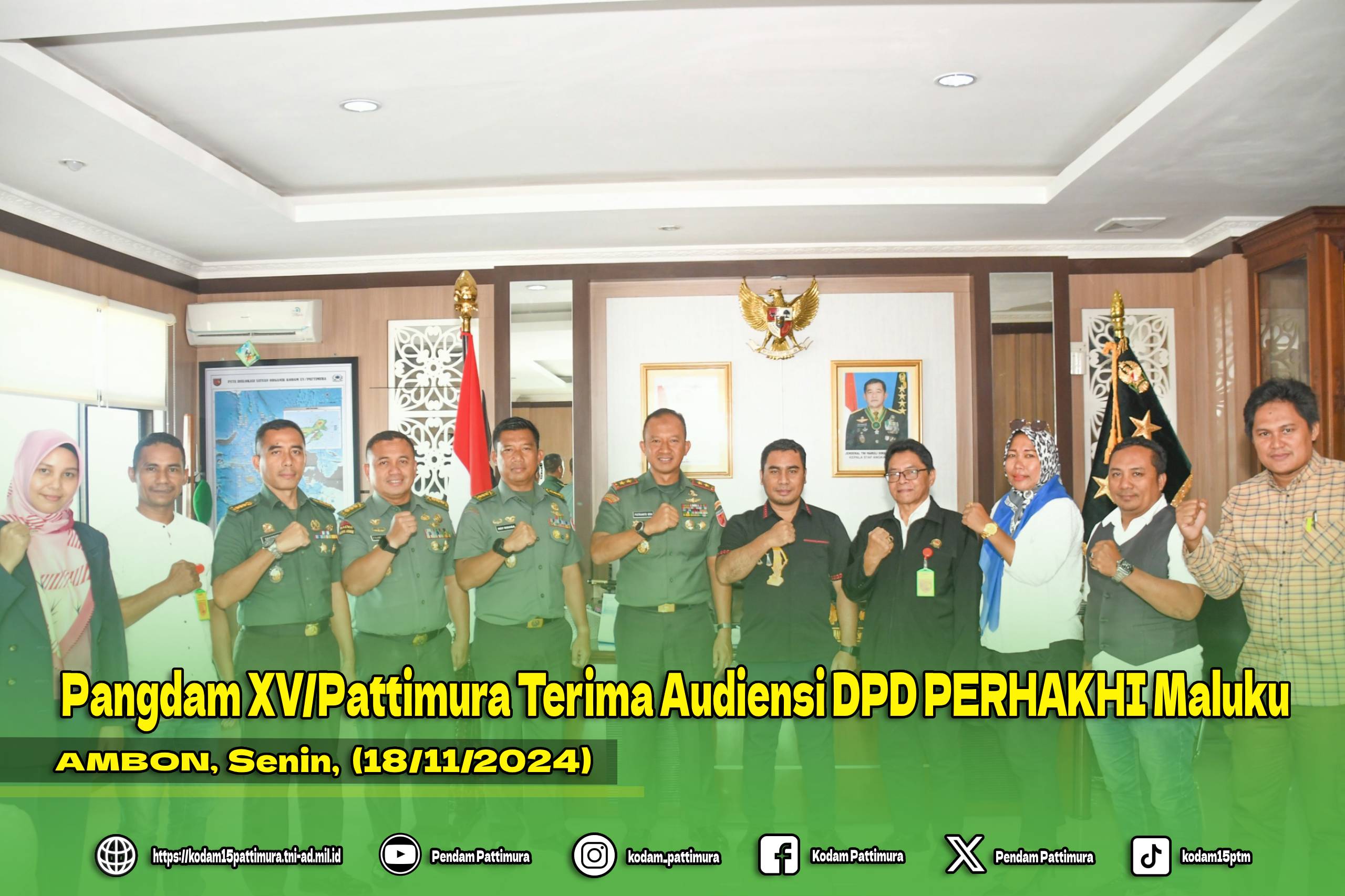Pangdam XV/Pattimura Terima Audiensi DPD PERHAKHI Maluku