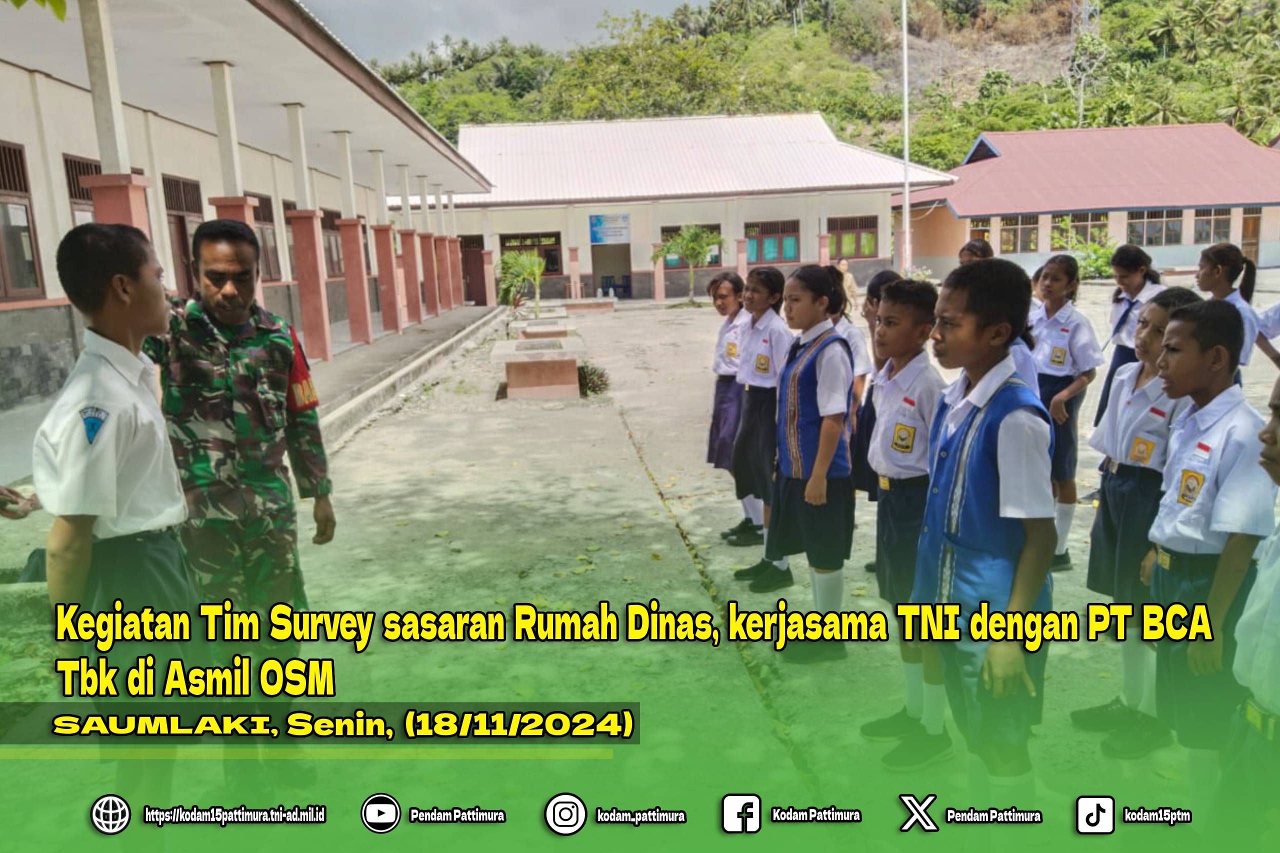 Babinsa Bina Mental Pelajar Dengan Memberikan Pelatihan Peraturan Baris Berbaris