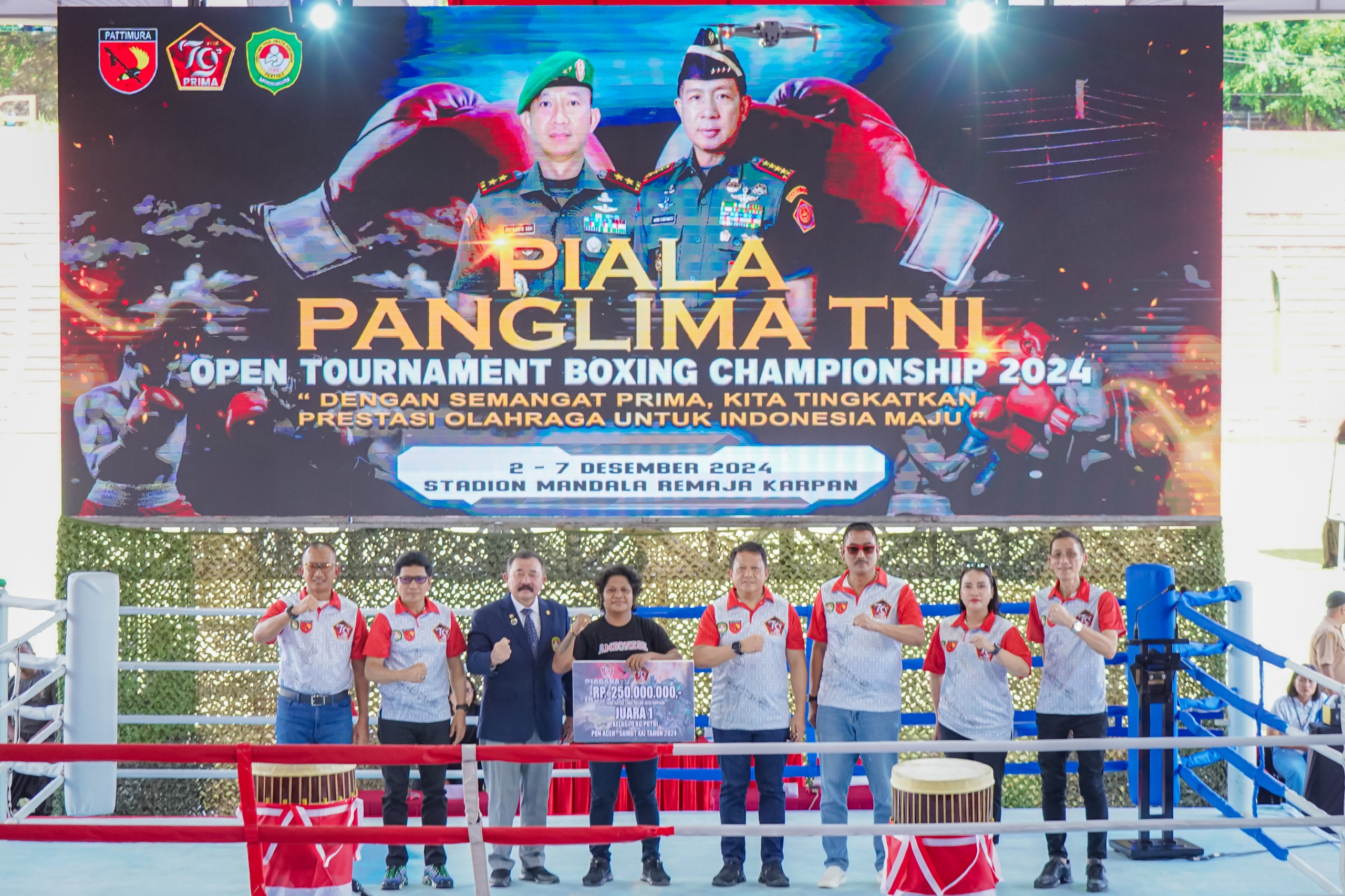 Pangdam XV/Pattimura Resmi Buka National Open Tournament Tinju Piala Panglima TNI di Ambon
