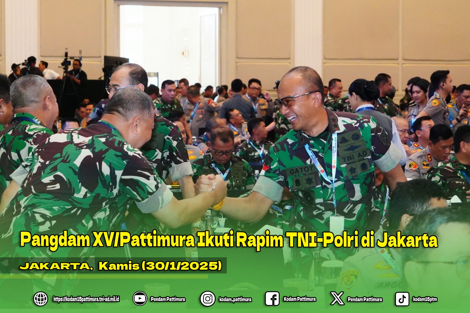 Pangdam XV/Pattimura Ikuti Rapim TNI-Polri di Jakarta