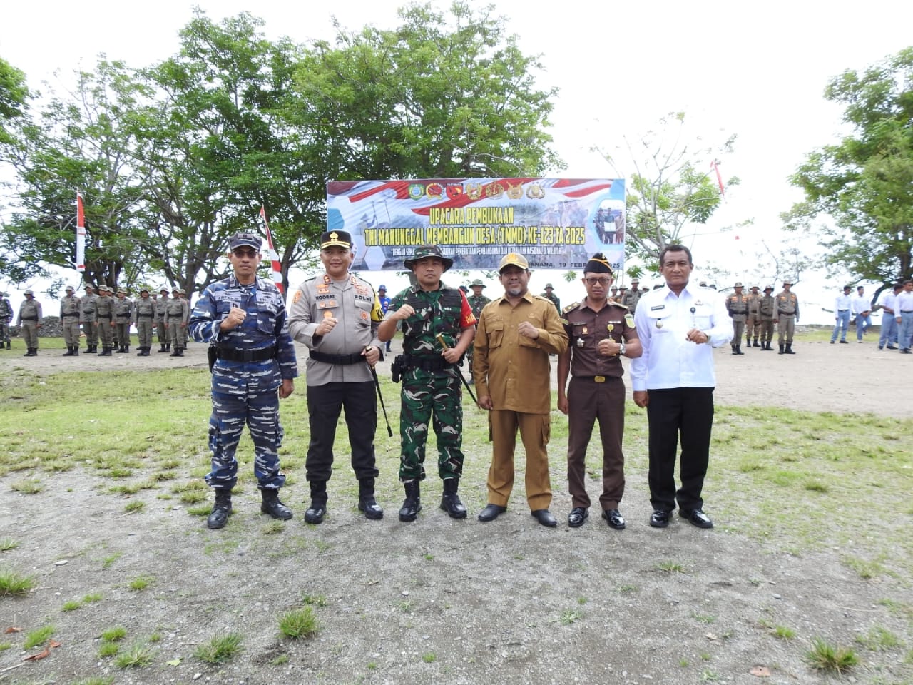 Kodim 1510/Sula Gelar Upacara Pembukaan TMMD Ke-123 Tahun 2025