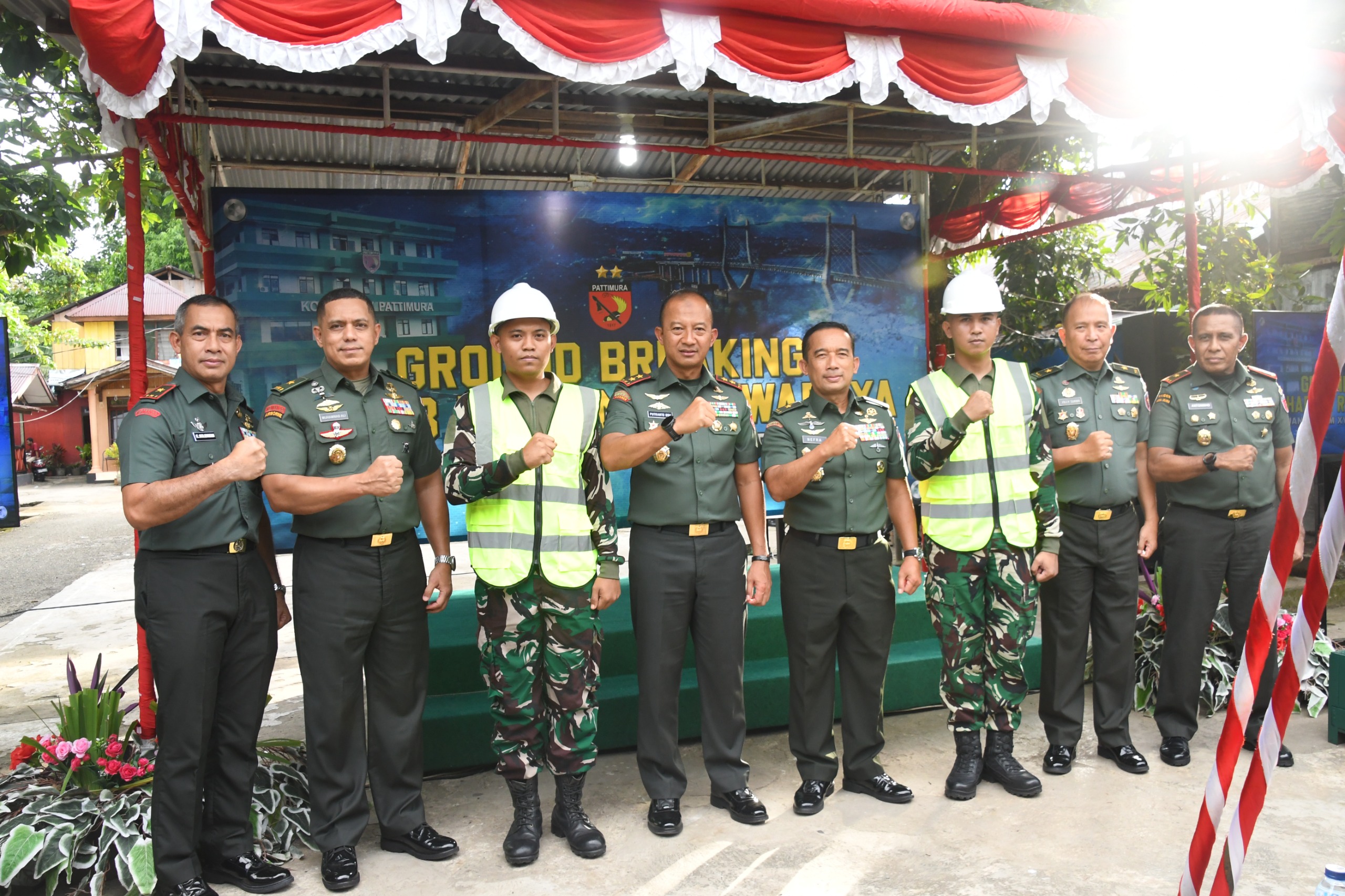 Pangdam XV/Pattimura Pimpin Ground Breaking Rehab Rumdis Swadaya untuk Kesejahteraan Prajurit