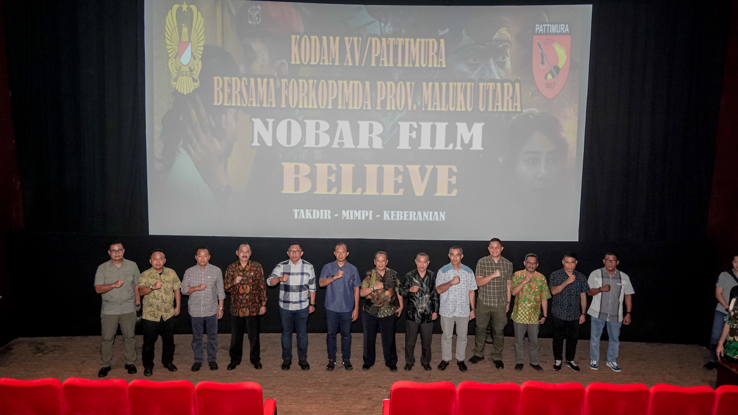 Pangdam XV/Pattimura Nobar Film Believe Bersama Forkopimda Maluku Utara