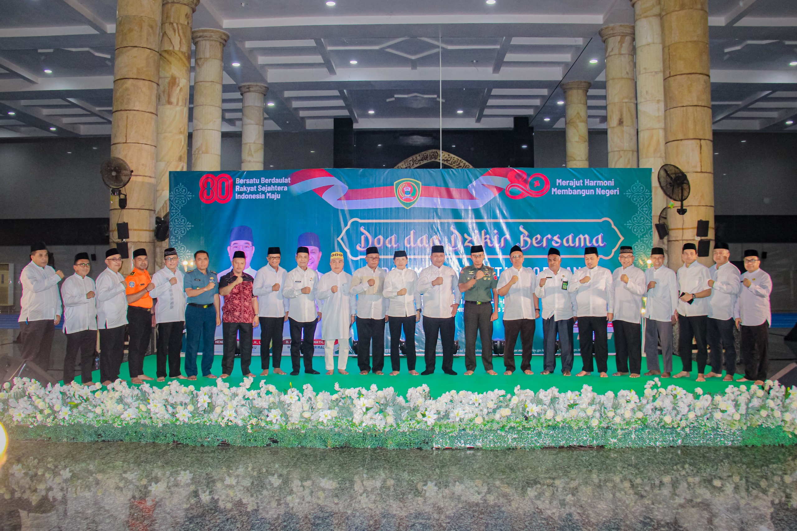 Sambut HUT Ke- 80 RI dan Provinsi Maluku, Pangdam XV/Pattimura Ikuti Dzikir dan Doa Bersama