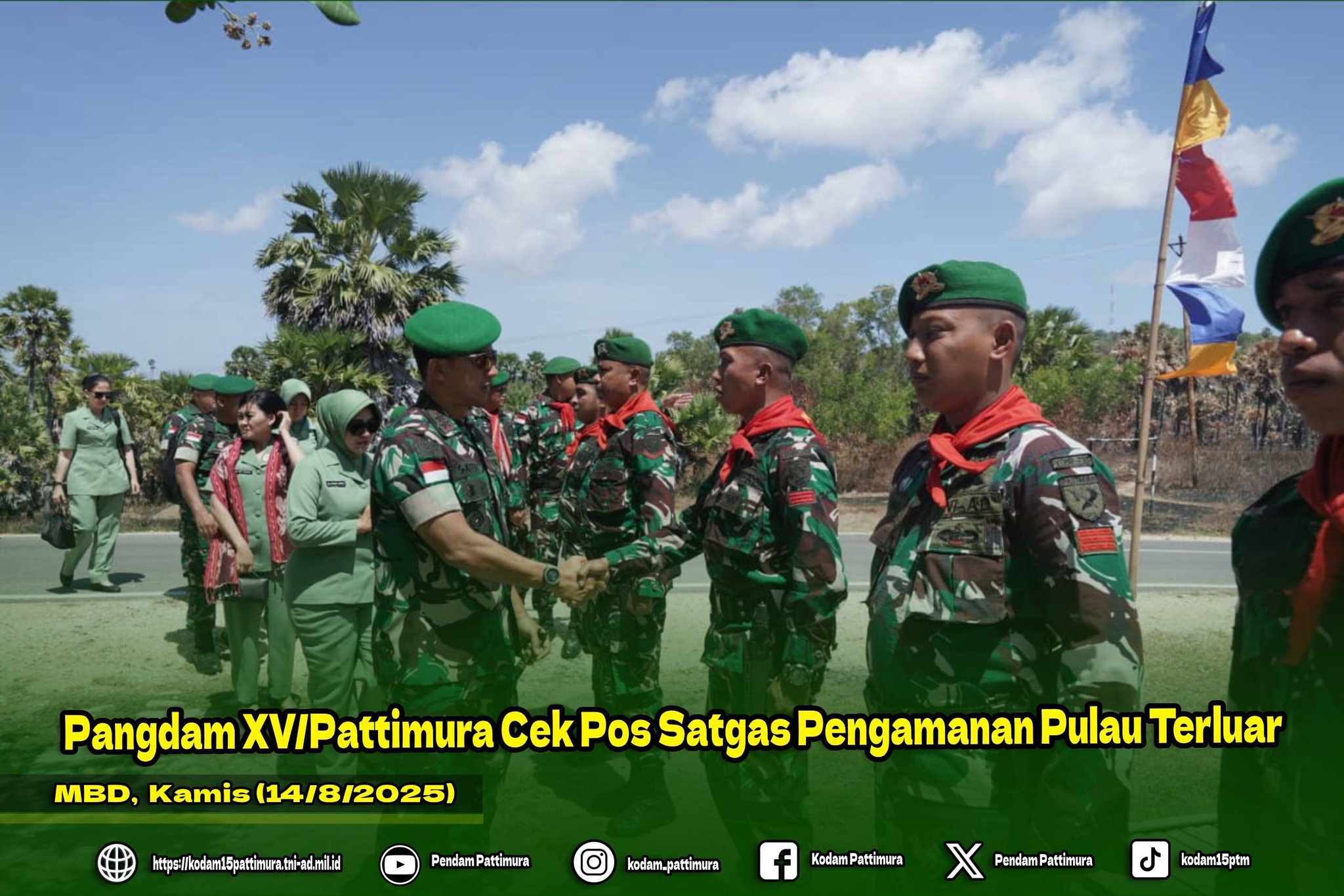 Pangdam XV/Pattimura Cek Pos Satgas Pengamanan Pulau Terluar