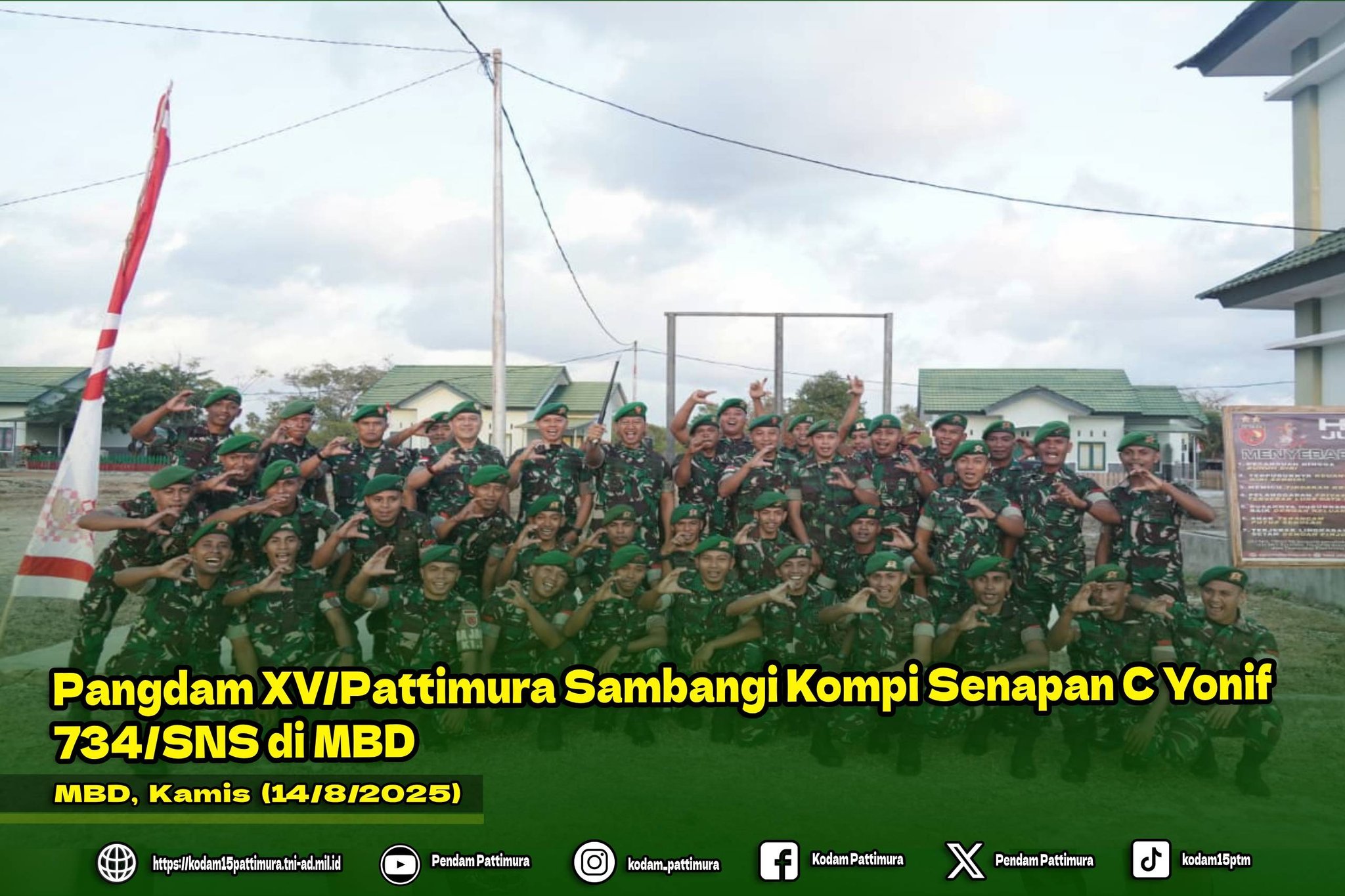 Pangdam XV/Pattimura Sambangi Kompi Senapan C Yonif 734/SNS di MBD