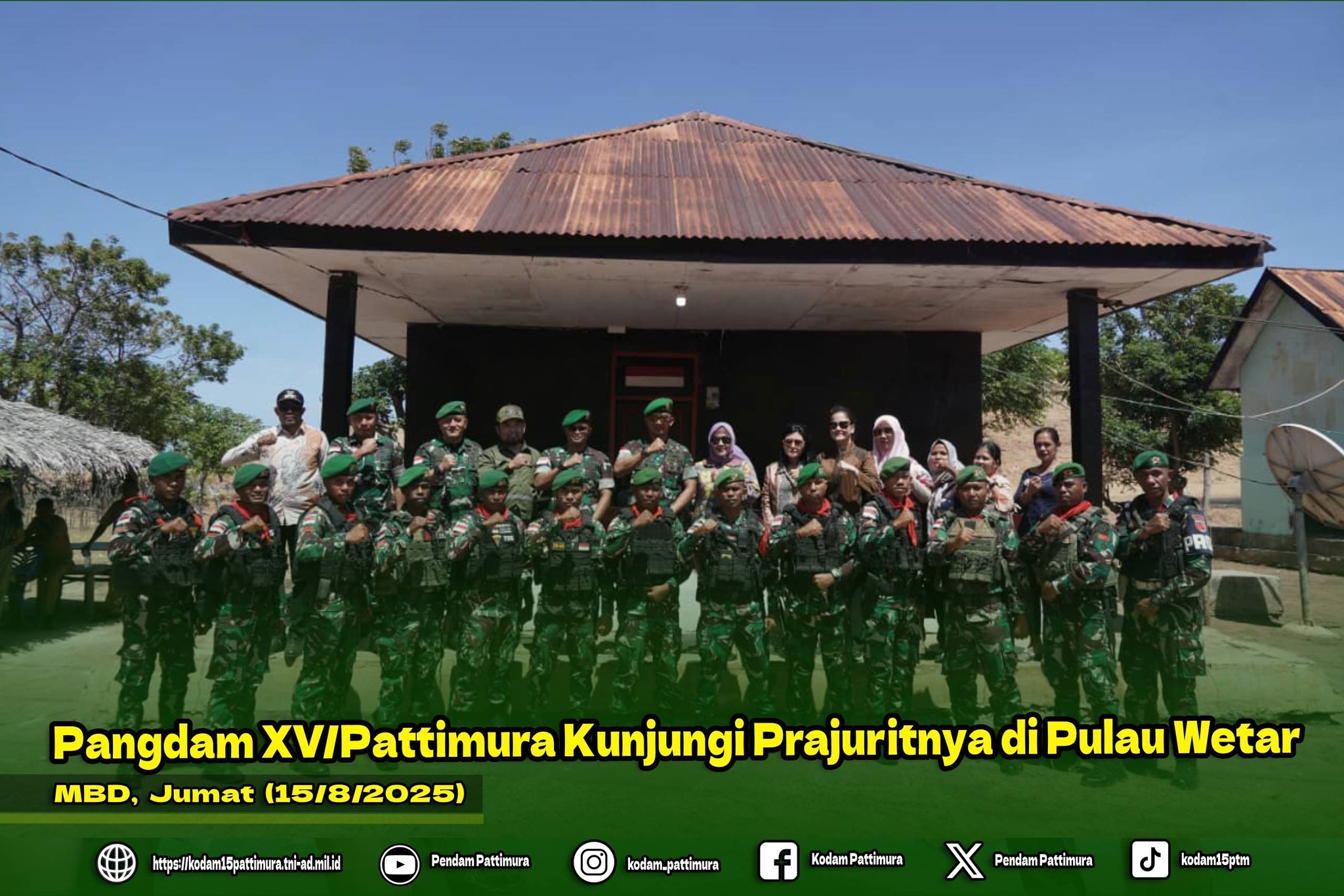 Pangdam XV/Pattimura Kunjungi Prajuritnya di Pulau Wetar.