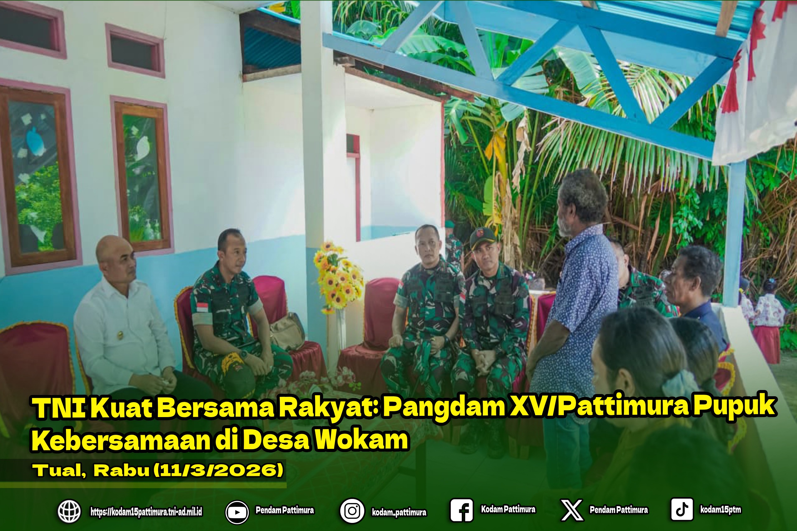 Suasana hangat dan penuh kekeluargaan mewarnai pertemuan Pangdam XV/Pattimura dengan para tokoh adat dan tokoh masyarakat