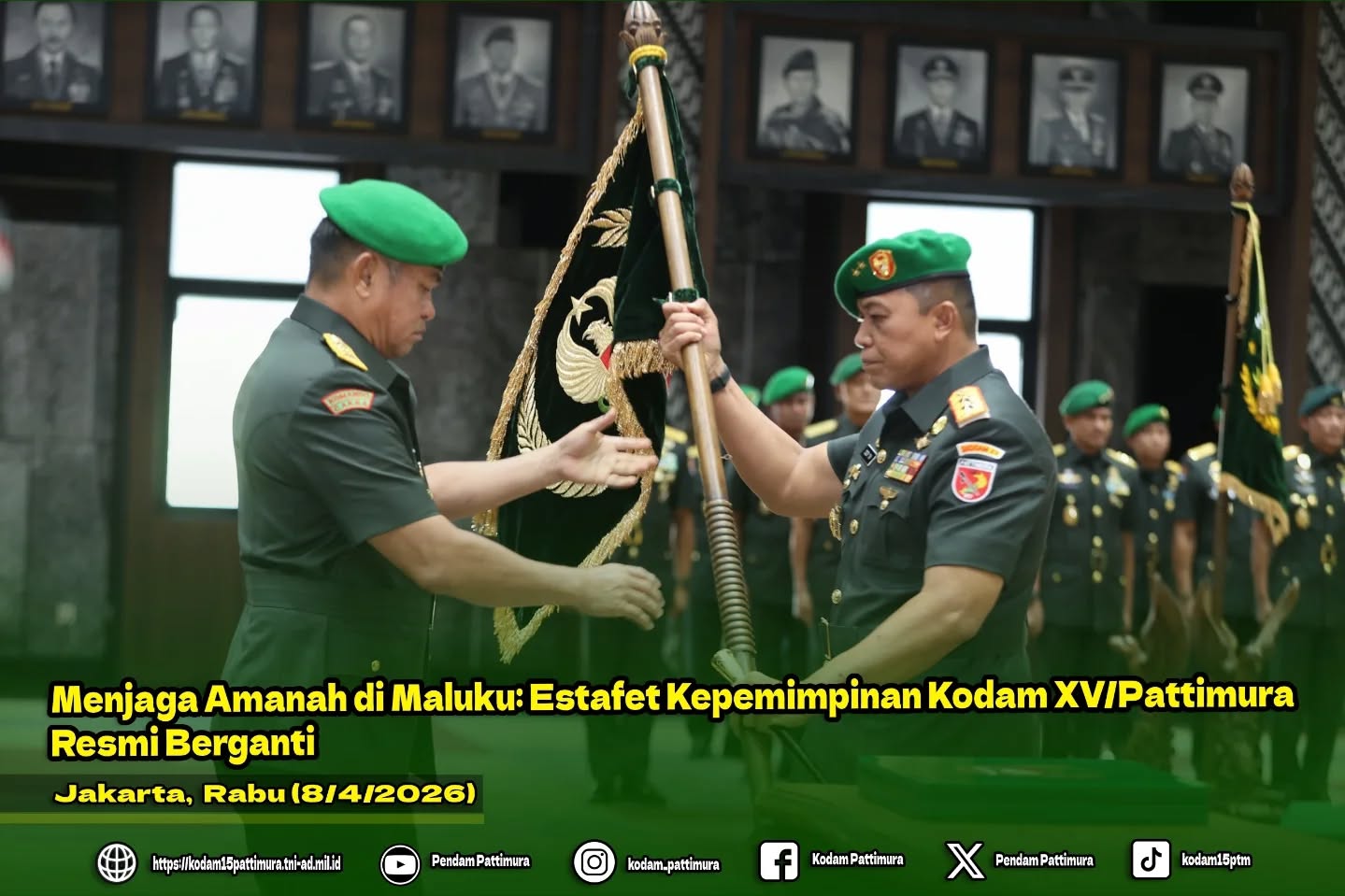 Menjaga Amanah di Maluku: Estafet Kepemimpinan Kodam XV/Pattimura Resmi Berganti