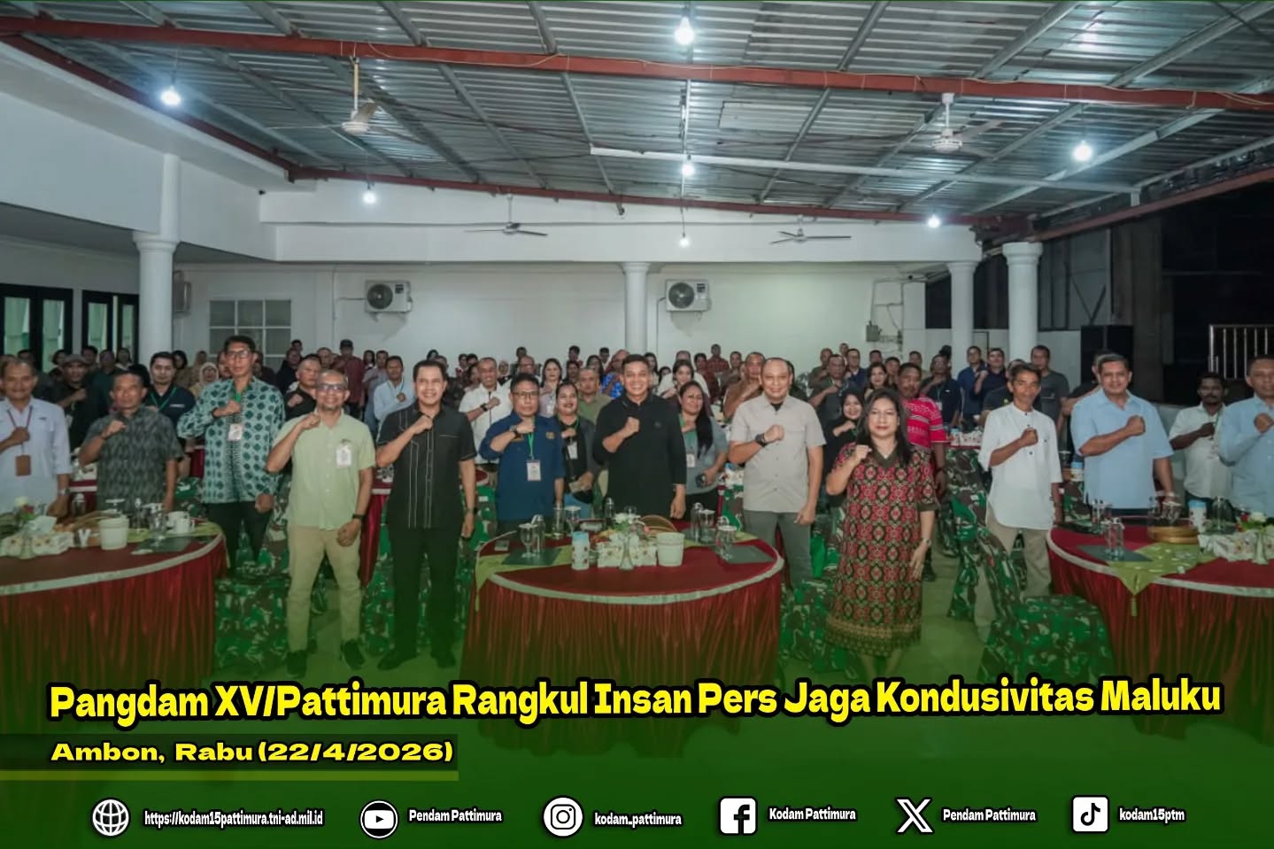 Pangdam XV/Pattimura Rangkul Insan Pers Jaga Kondusivitas Maluku