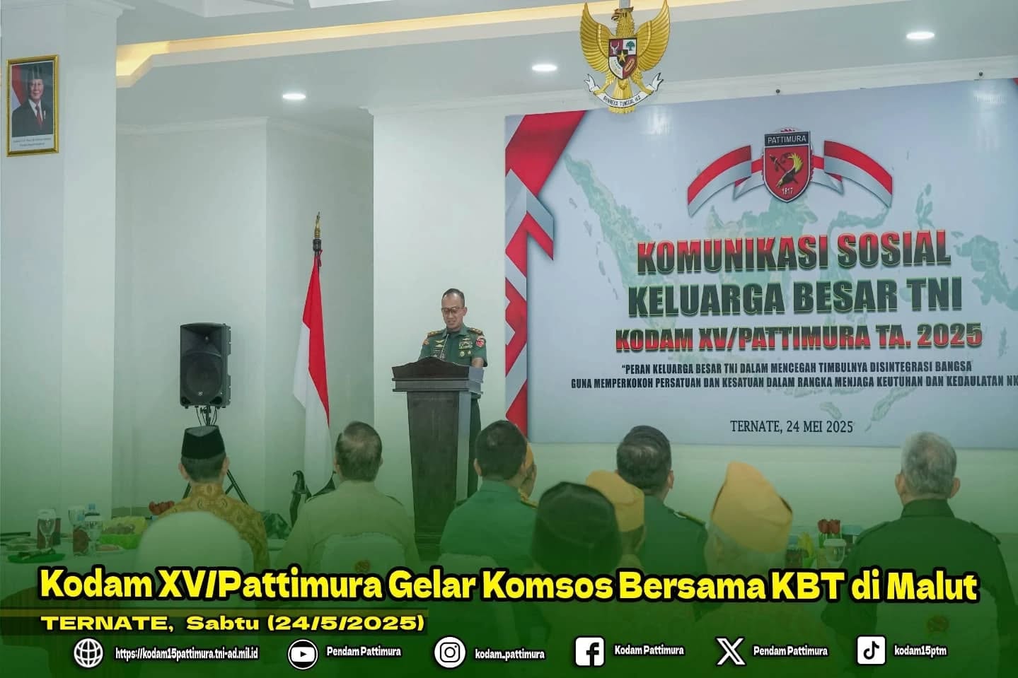 Kodam XV/Pattimura Gelar Komsos Bersama KBT di Malut.