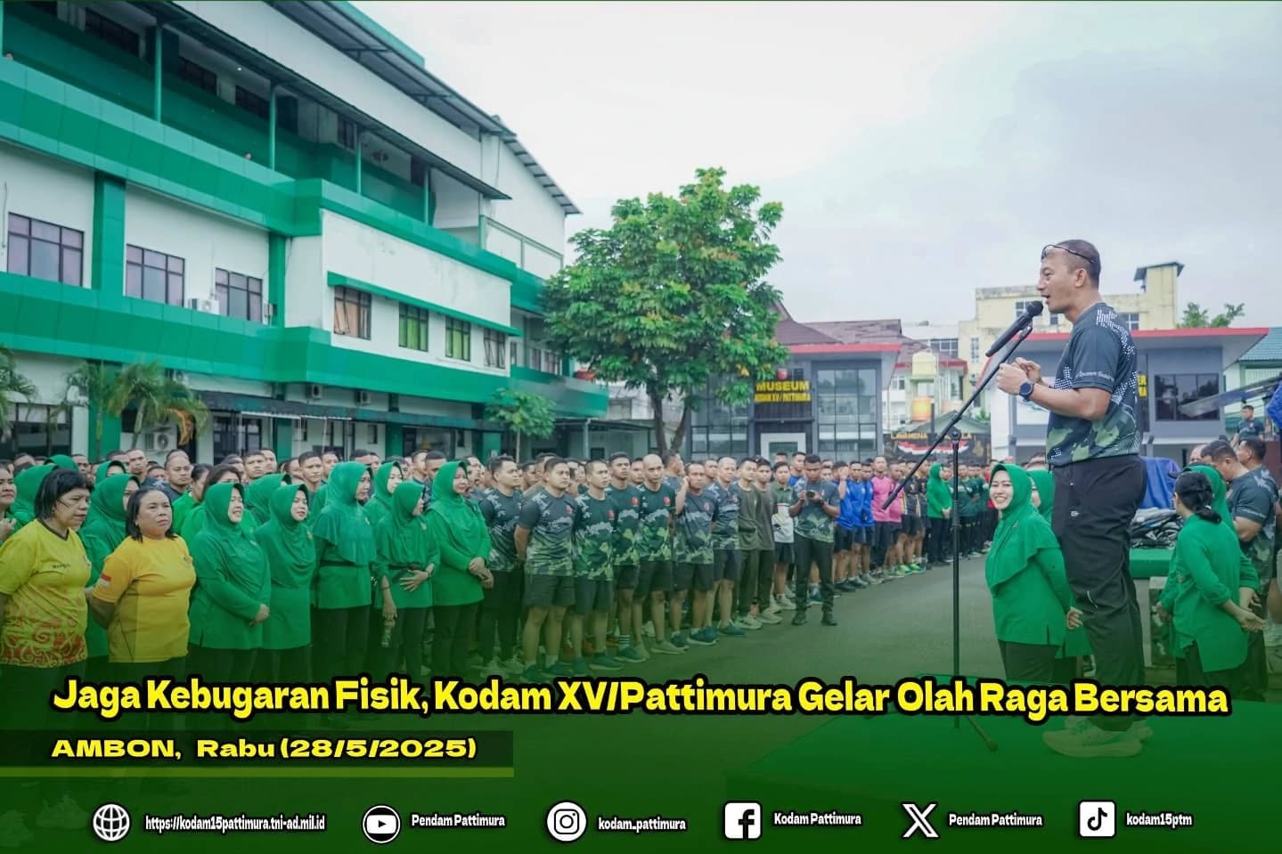 Jaga Kebugaran Fisik, Kodam XV/Pattimura Gelar Olah Raga Bersama