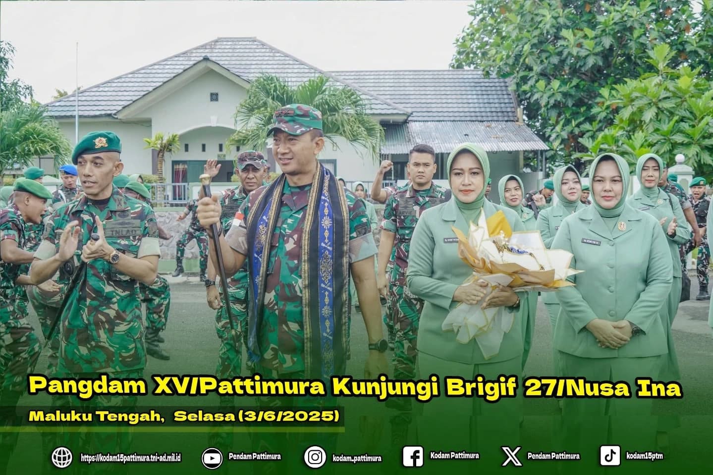 Pangdam XV/Pattimura Kunjungi Brigif 27/Nusa Ina
