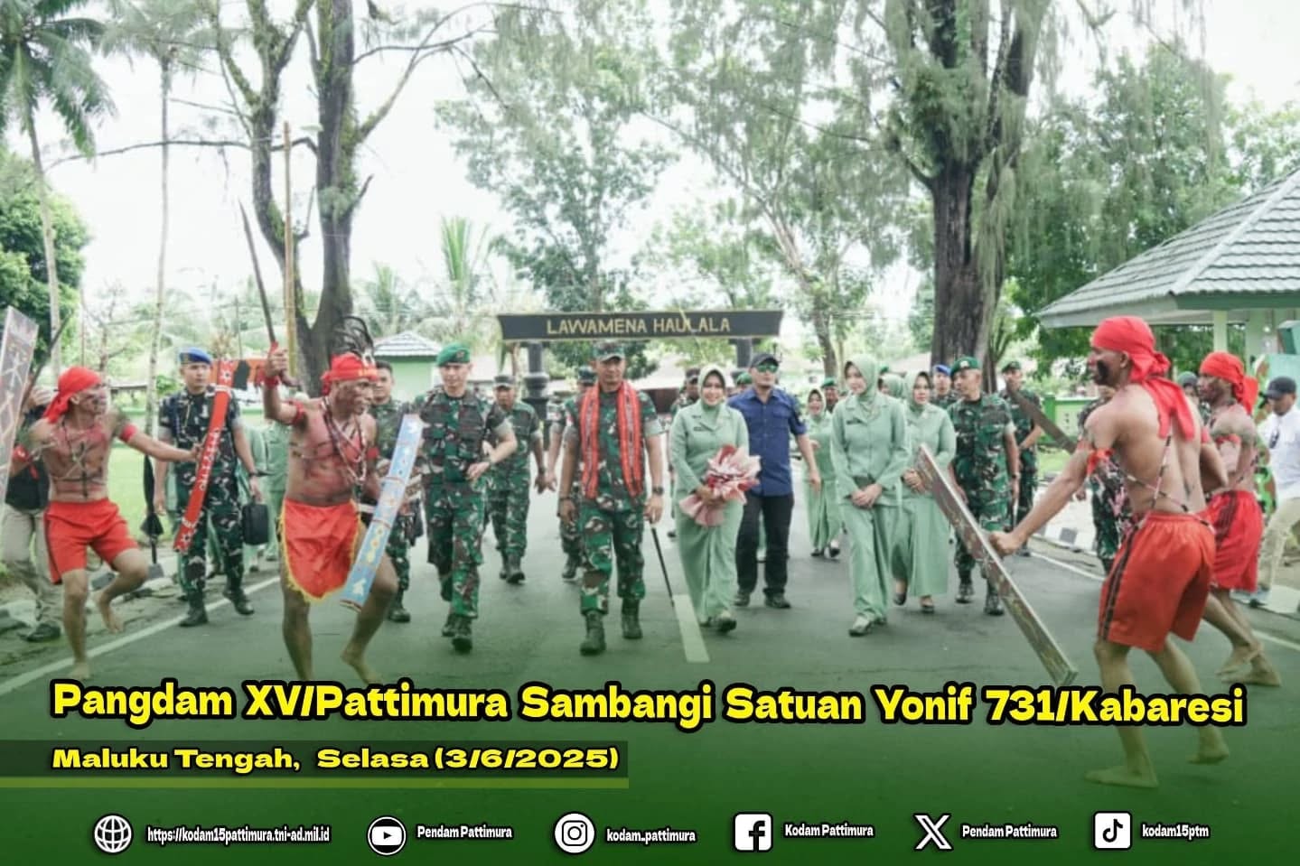 Pangdam XV/Pattimura Sambangi Satuan Yonif 731/Kabaresi