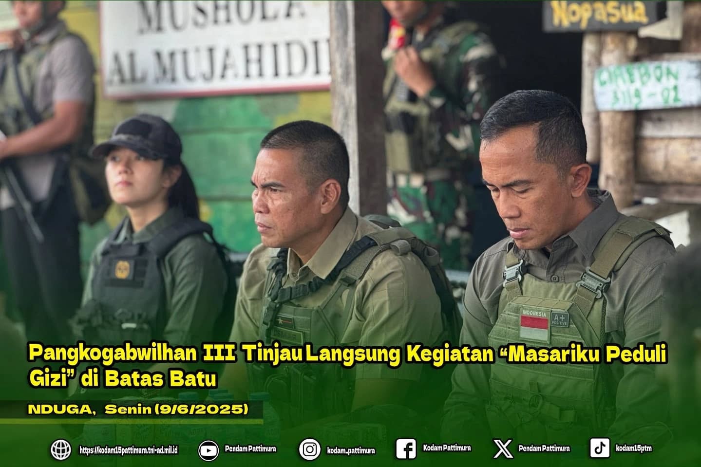Pangkogabwilhan III Tinjau Langsung Kegiatan “Masariku Peduli Gizi” di Batas Batu