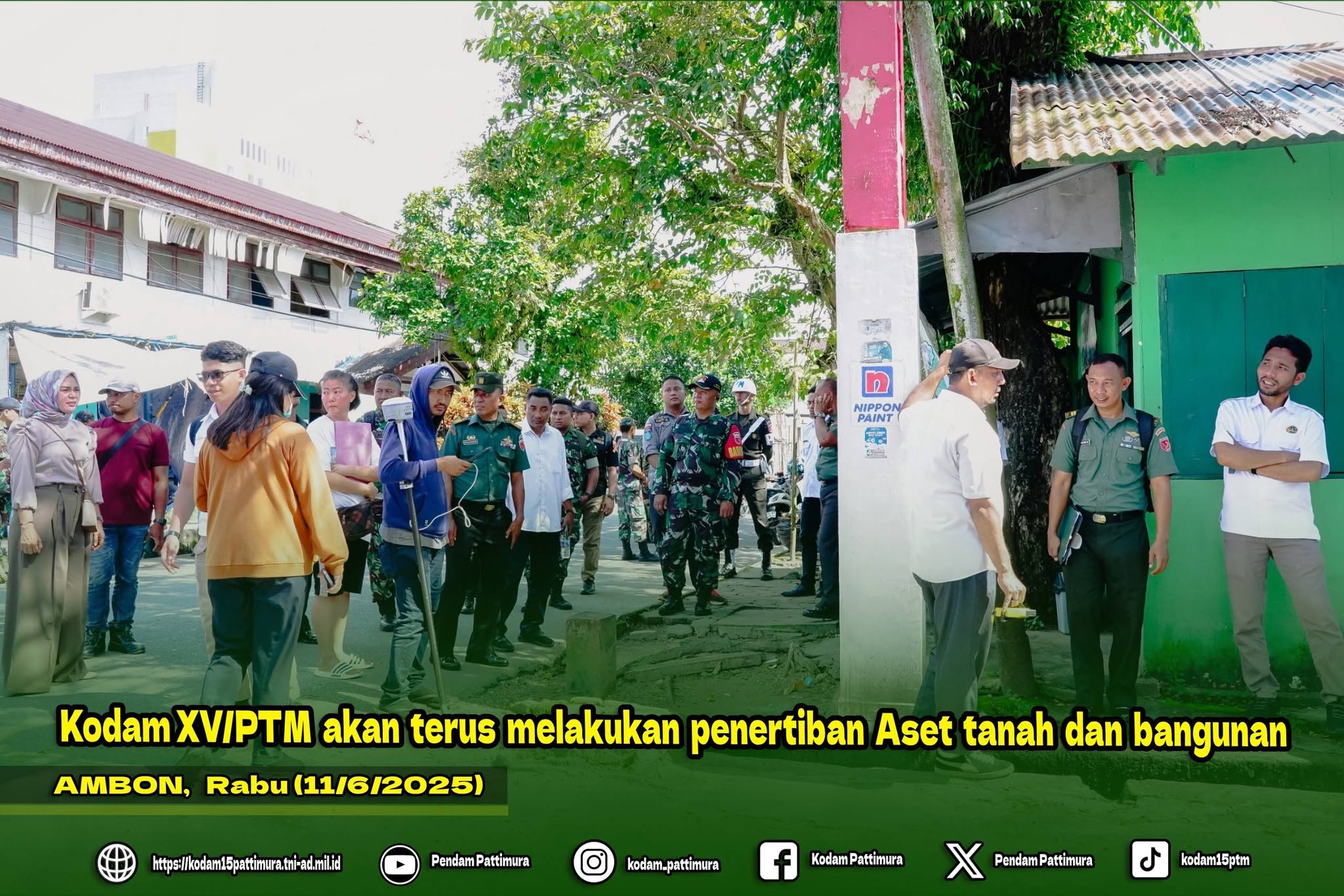 Kodam XV/PTM akan terus melakukan penertiban Aset tanah dan bangunan.
