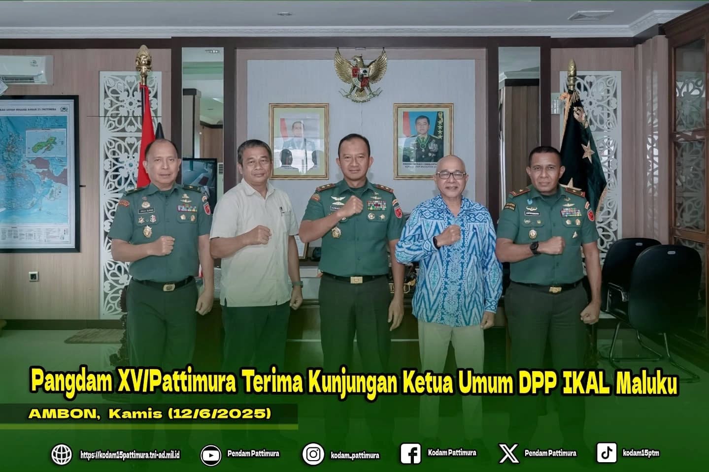 Pangdam XV/Pattimura Terima Kunjungan Ketua Umum DPP IKAL Maluku