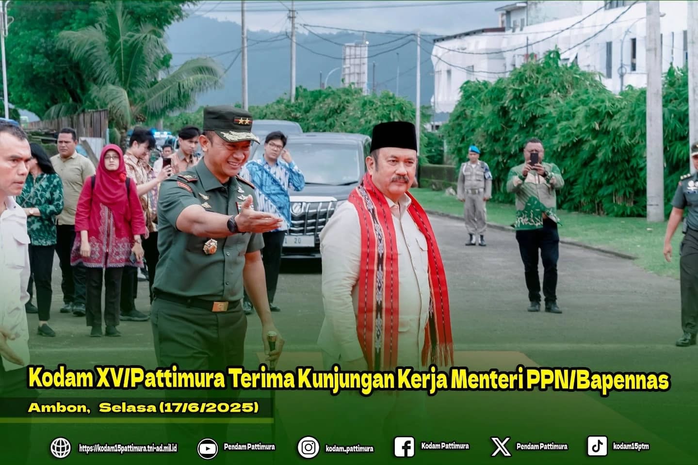 Kodam XV/Pattimura Terima Kunjungan Kerja Menteri PPN/Bapennas