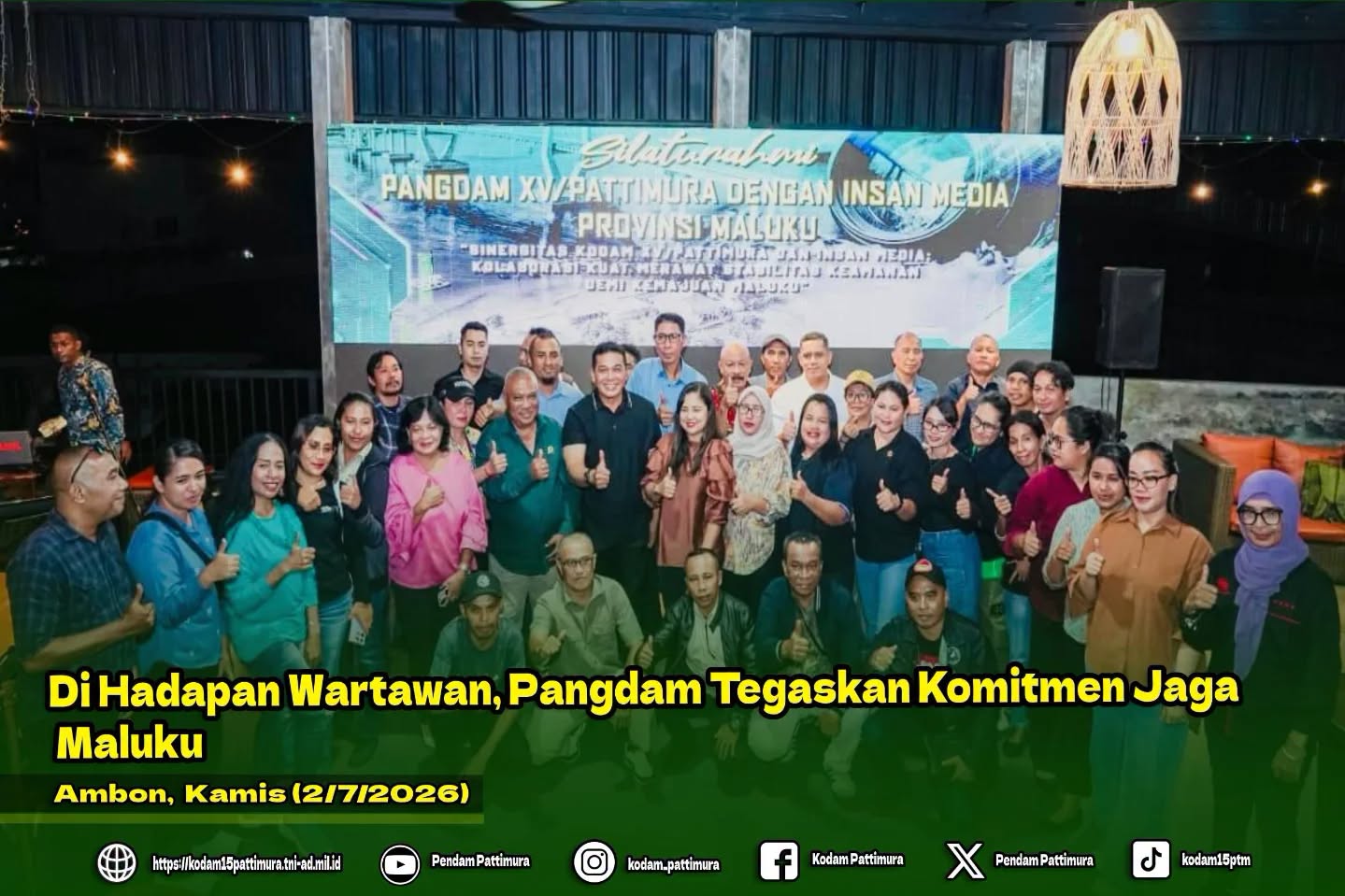 Di Hadapan Wartawan, Pangdam Tegaskan Komitmen Jaga Maluku