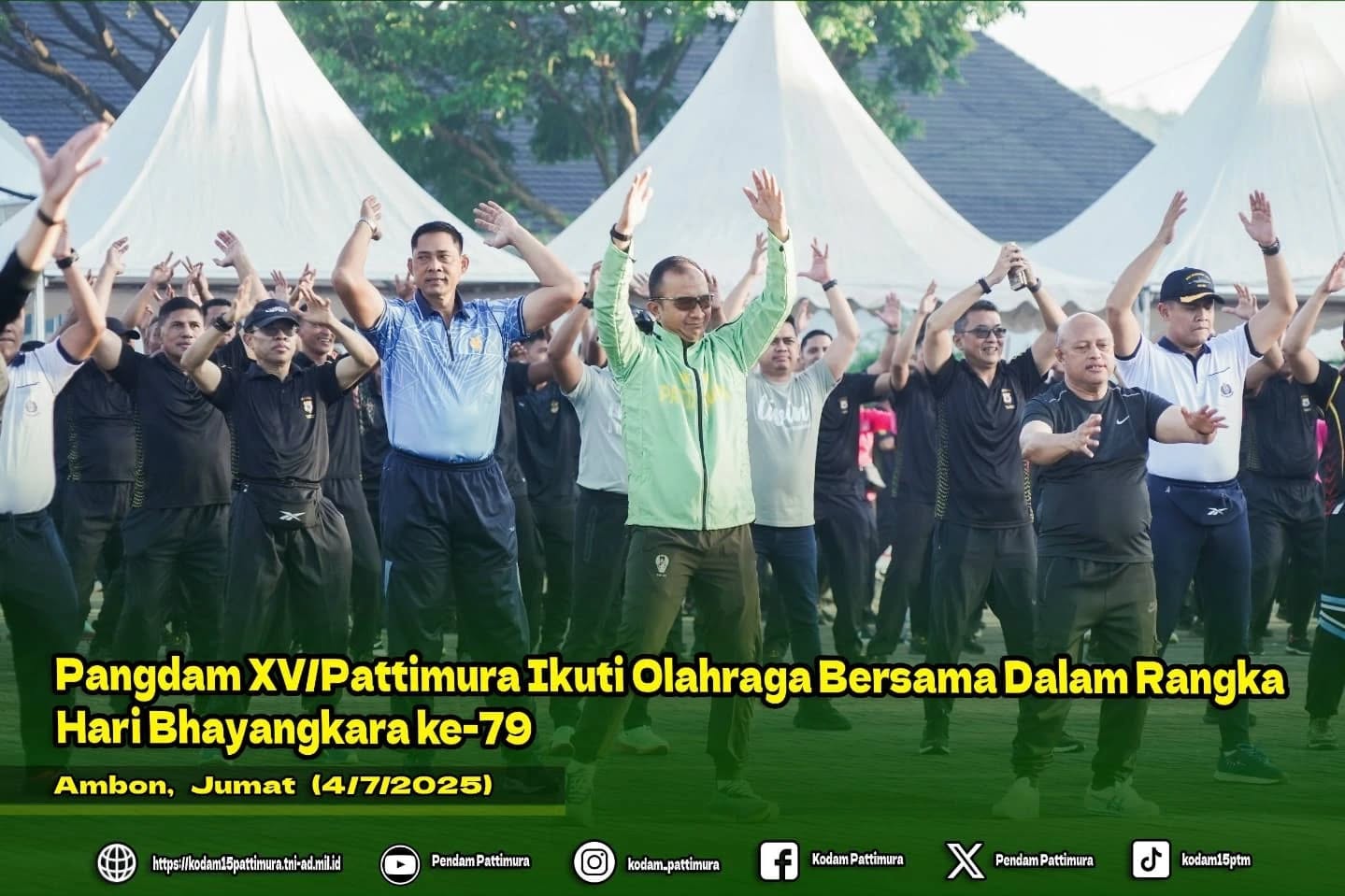 Pangdam XV/Pattimura Ikuti Olahraga Bersama Dalam Rangka Hari Bhayangkara ke-79