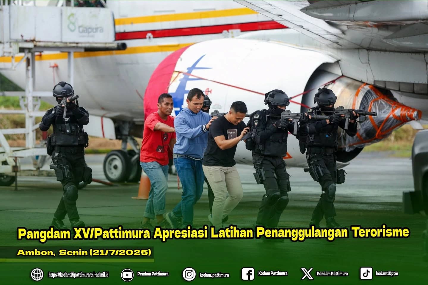 Pangdam XV/Pattimura Apresiasi Latihan Penanggulangan Terorisme