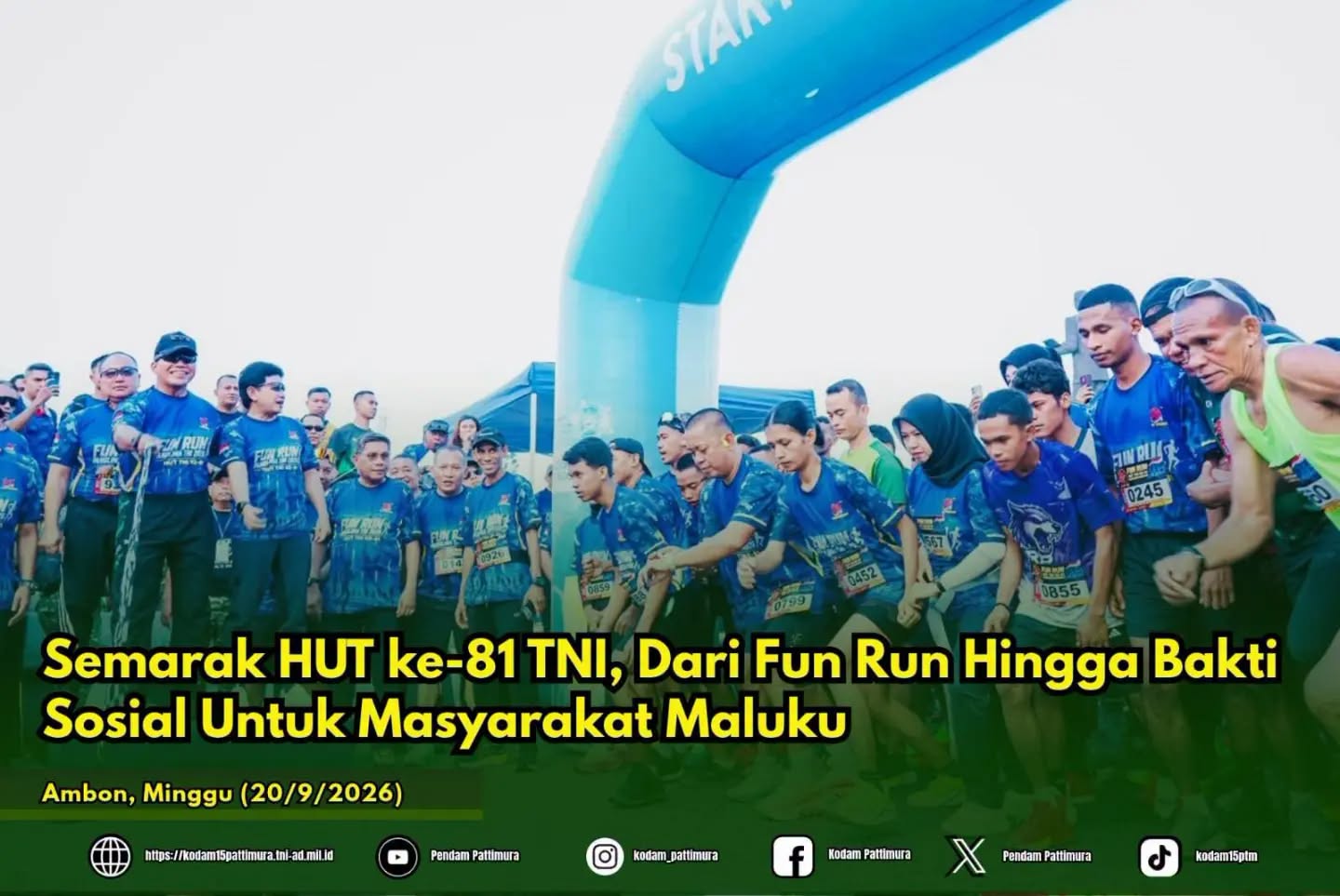 Semarak HUT ke-81 TNI, Dari Fun Run Hingga Bakti Sosial Untuk Masyarakat Maluku